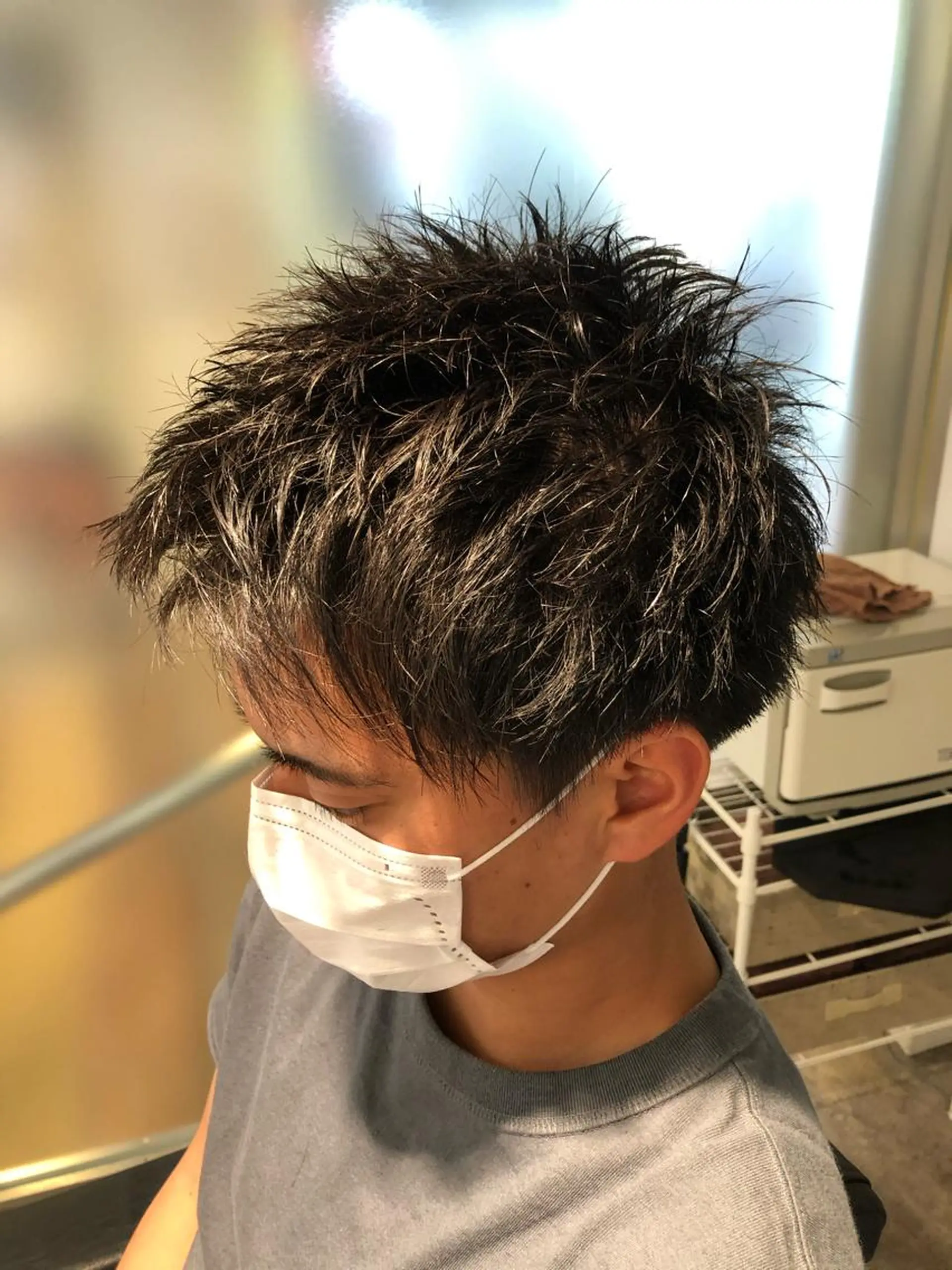 ショート メンズ アップバング bifino.rilune for men所属・rilune matsuoのヘアスタイル