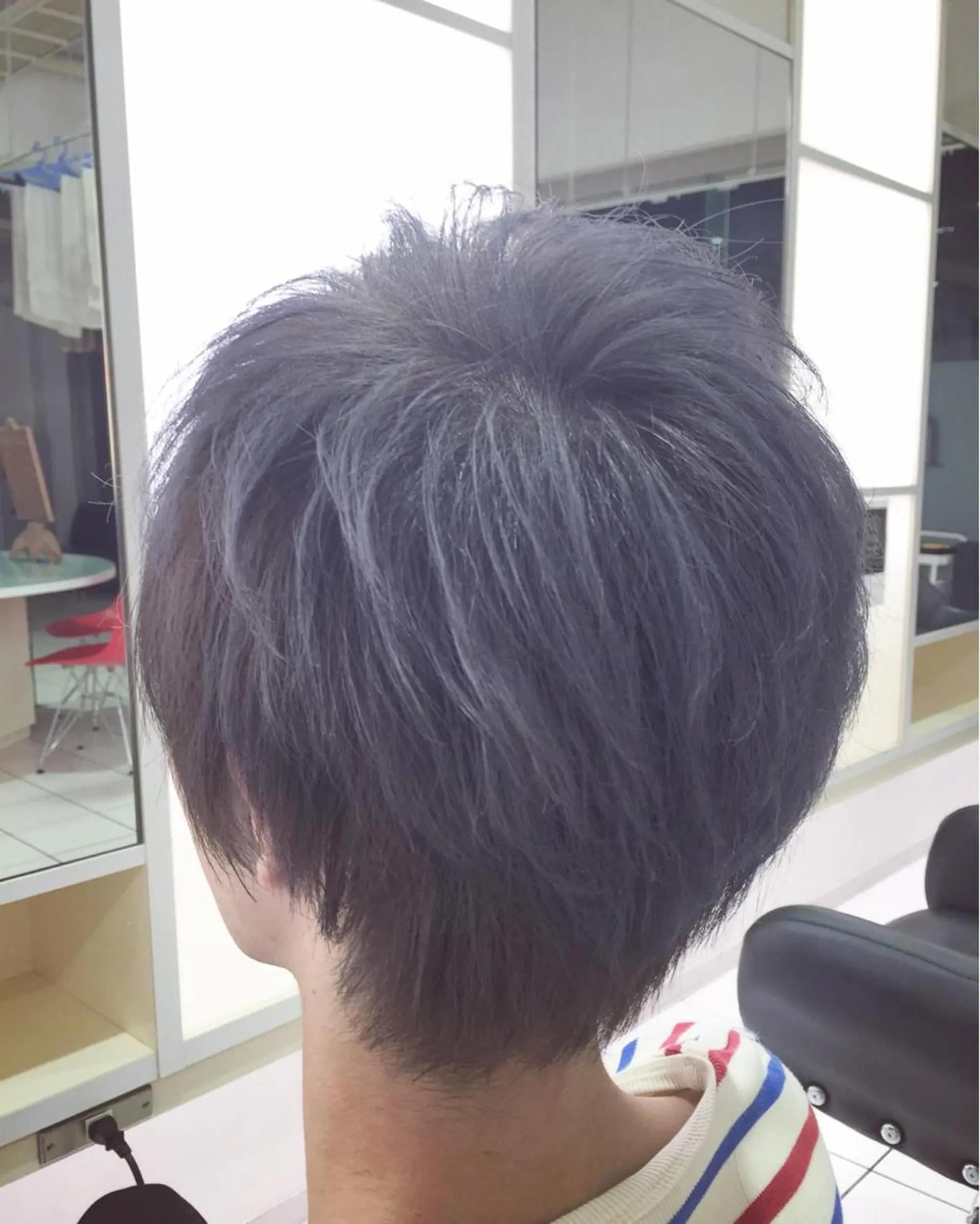 ショート カラー メンズ メンズショート アッシュ ラベンダーカラー ラベンダーアッシュ ショートヘア 青木 茂樹⭐️ 透明感カラーのヘアスタイル