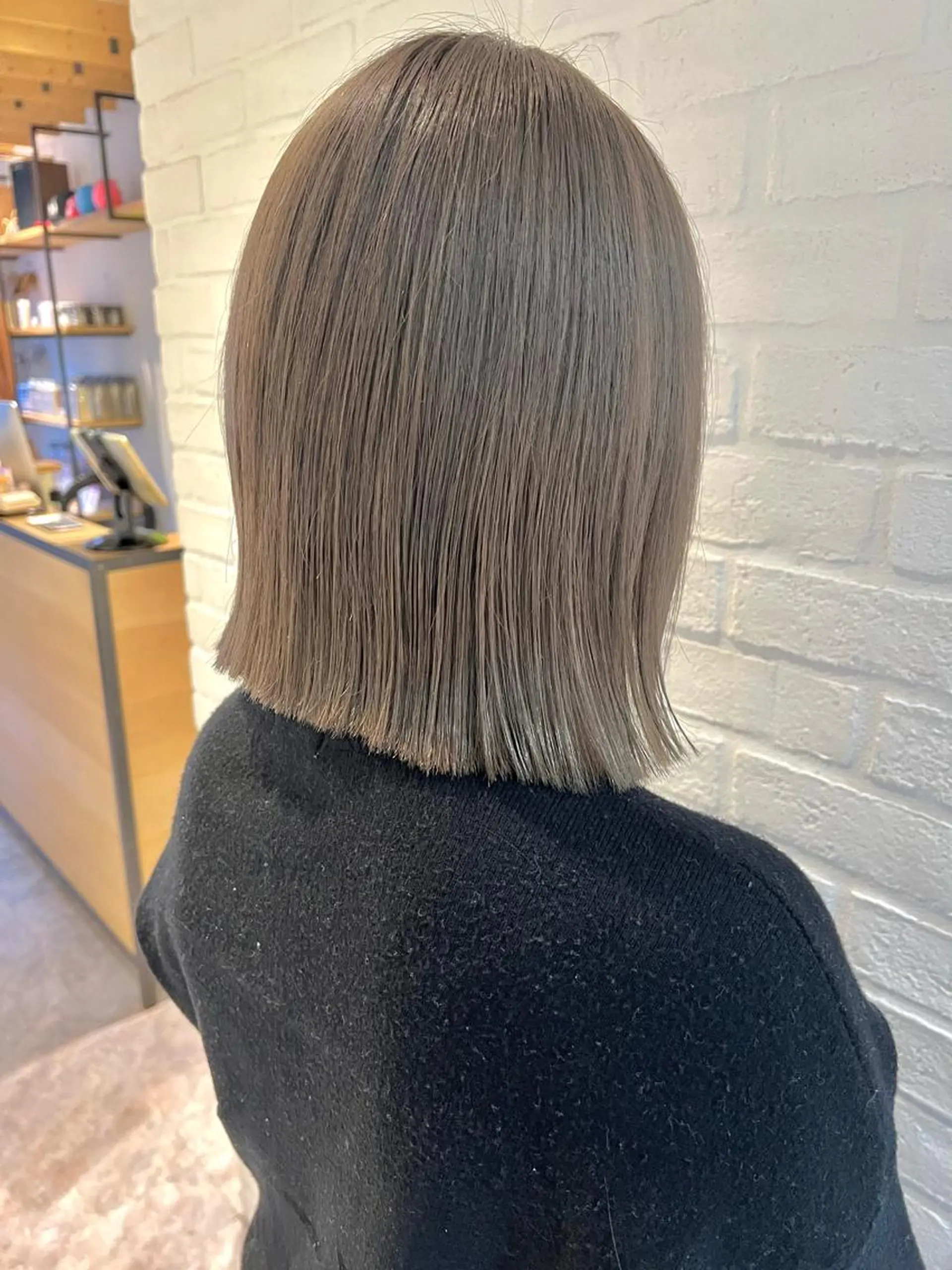 ミディアム ヘアカラー フジサキ ケンのヘアスタイル