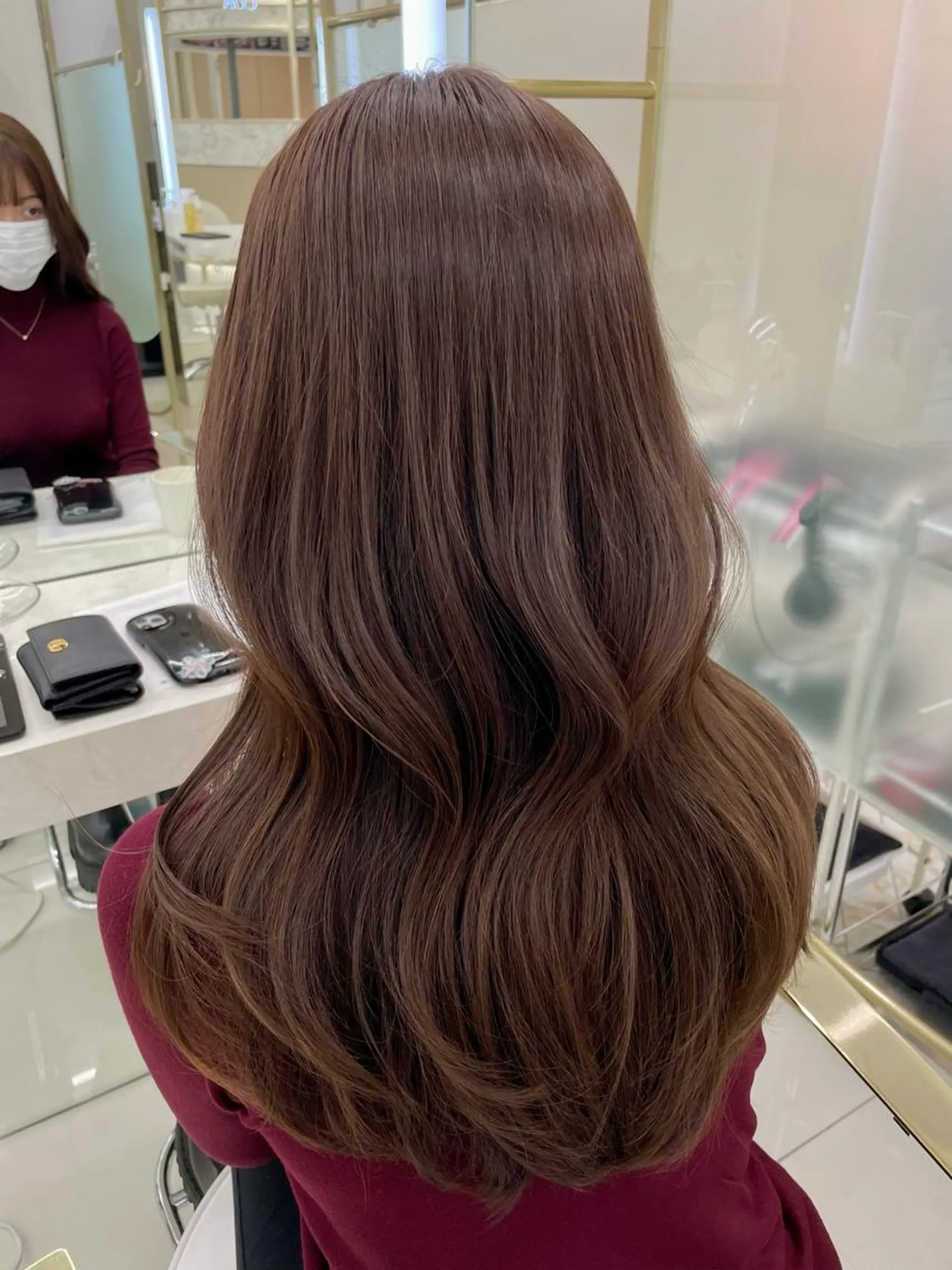 ロング カラー ベージュカラー COA GINZA 空也/前髪/顔まわりのヘアスタイル