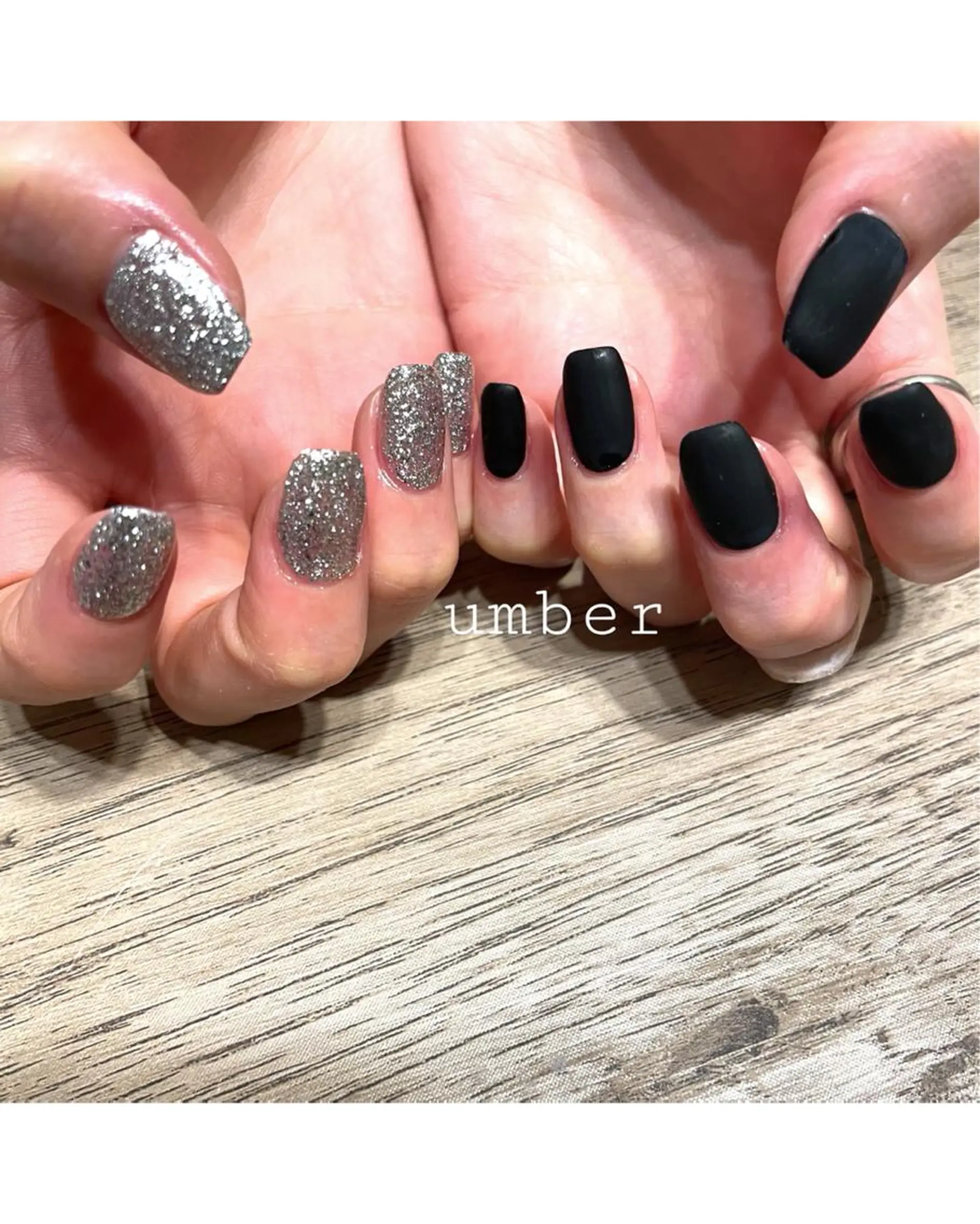 ネイル クリアネイル フラッシュネイル フットネイル フレンチネイル ラメ(グリッター) ハンドネイル umber 三茶1分のネイルデザイン