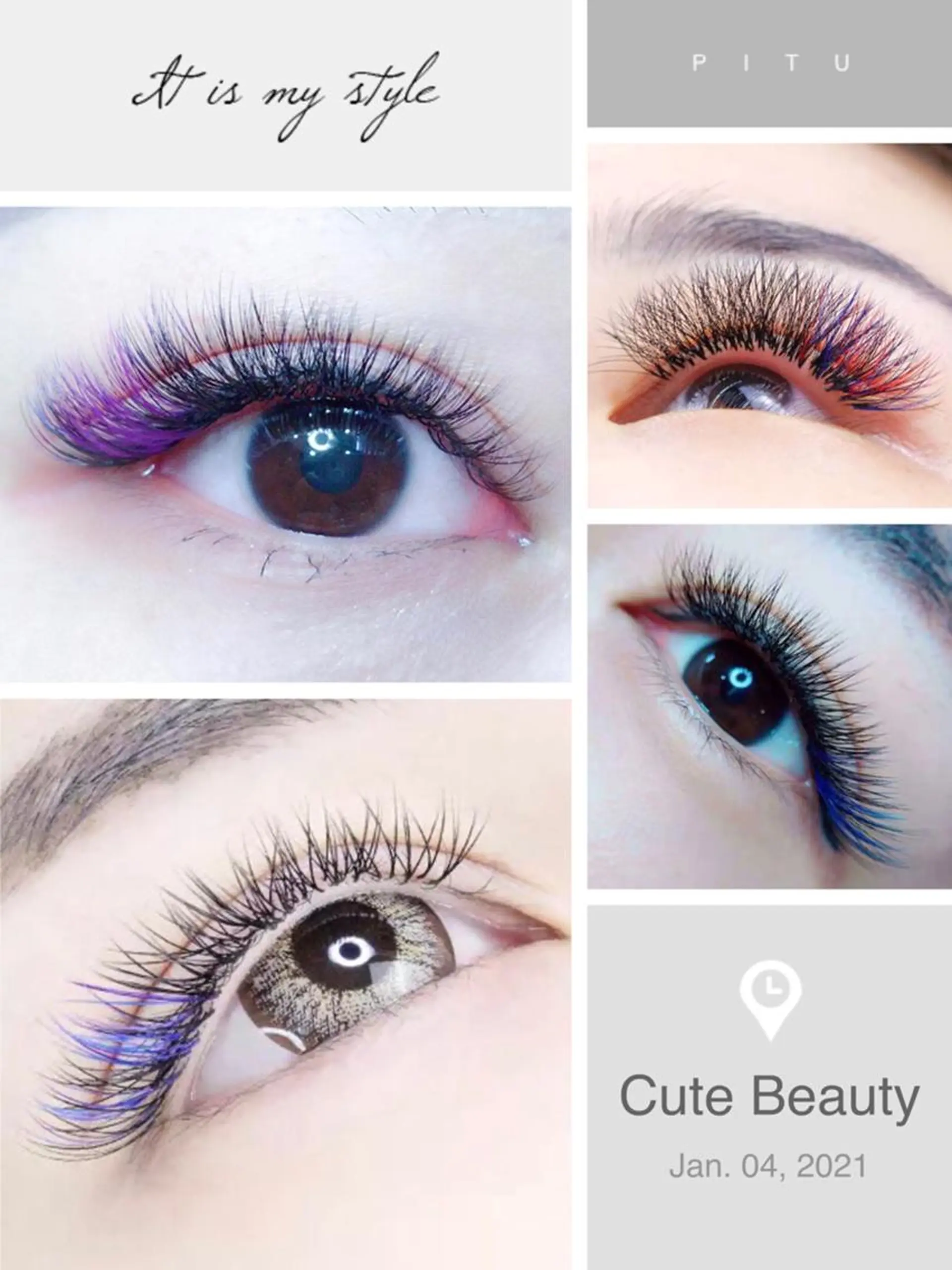 ネイル 春ネイル Cute beauty2のマツエク・マツパデザイン