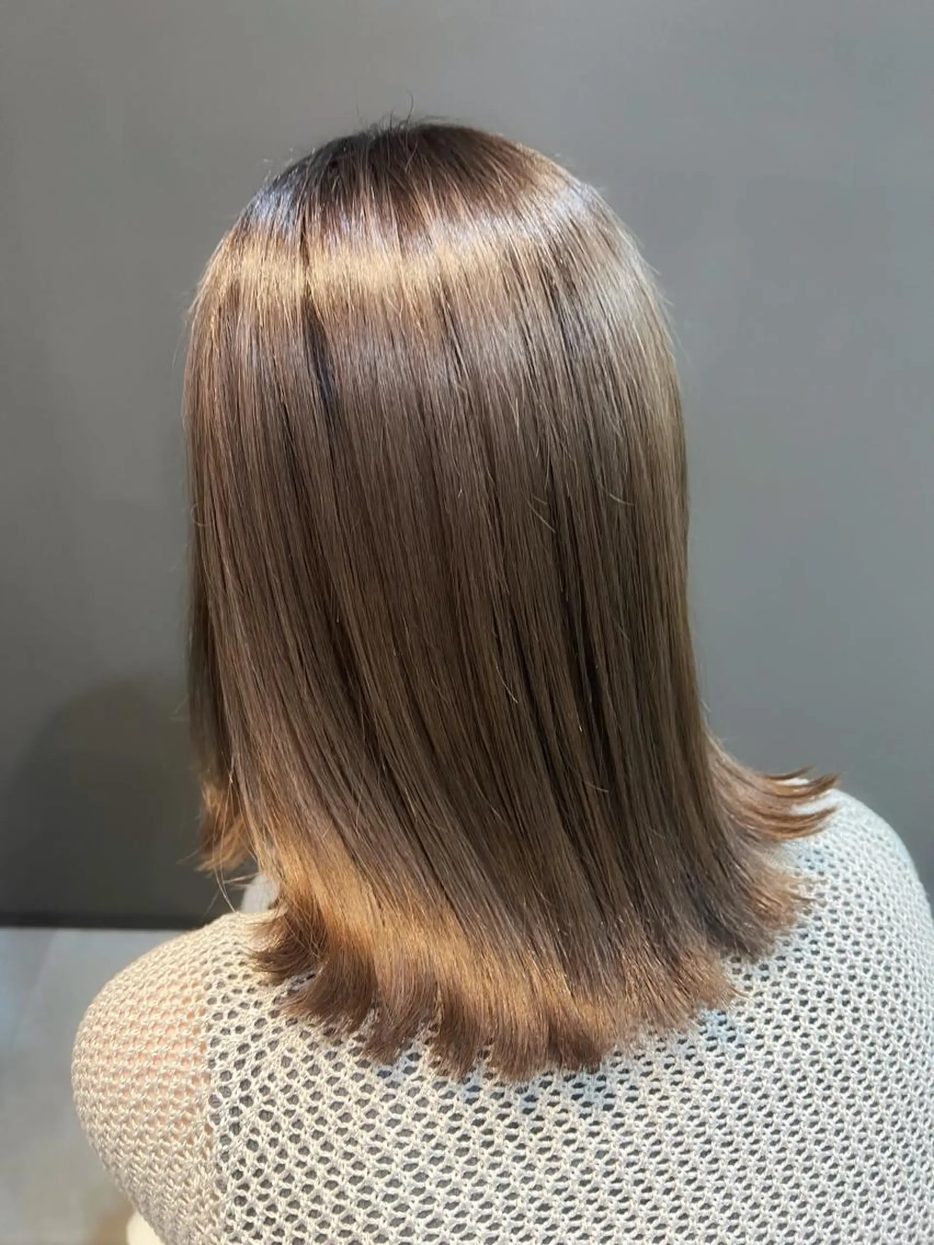 ミディアム カラー ベージュカラー ミルクティーベージュ 髪質改善 トリートメント 中村 ひなたのヘアスタイル