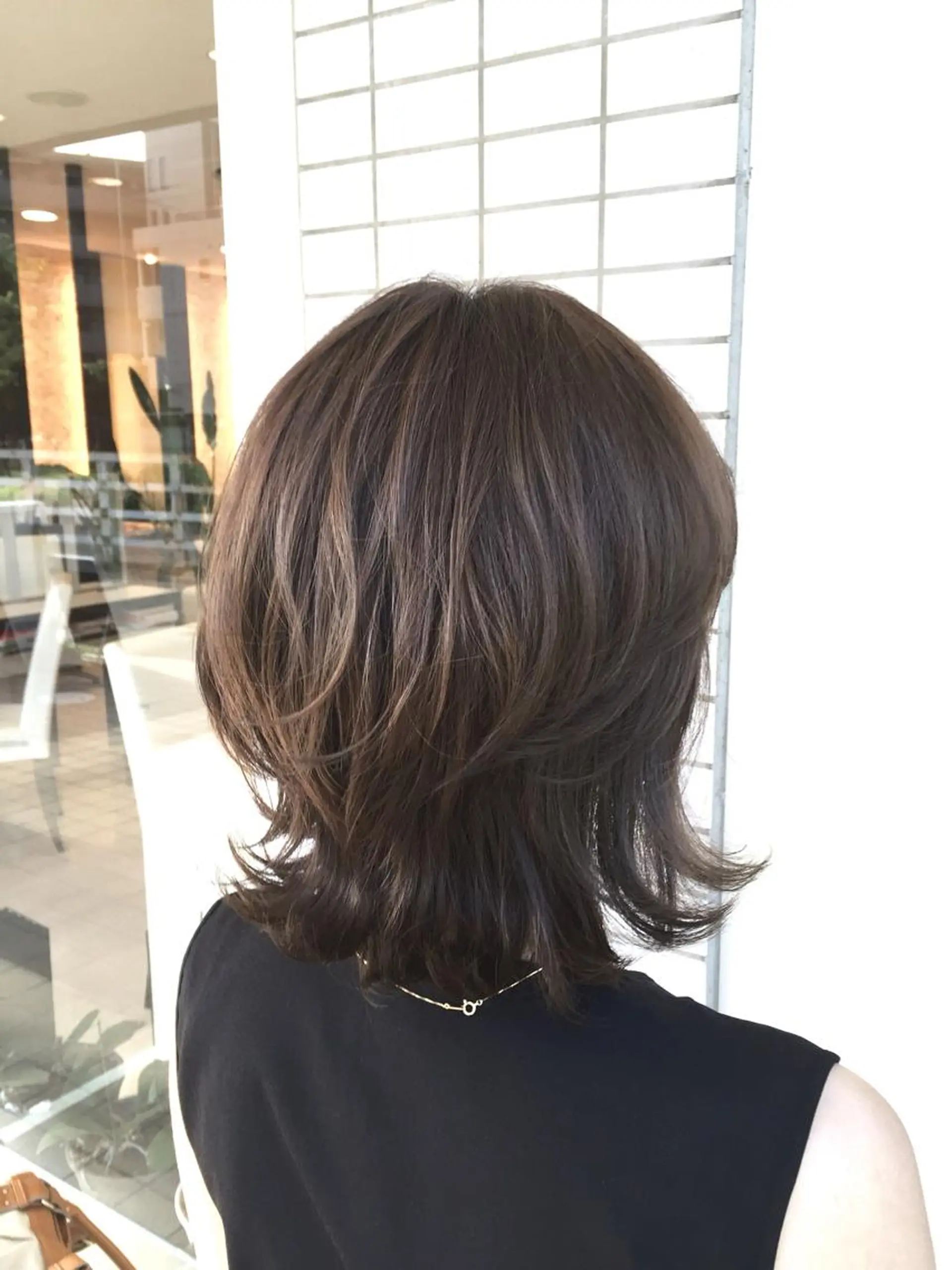 ミディアム カラー パーマ ベージュカラー レイヤーカット ウルフカット 🌙似合わせ🐈‍⬛ ケア✨又吉のヘアスタイル