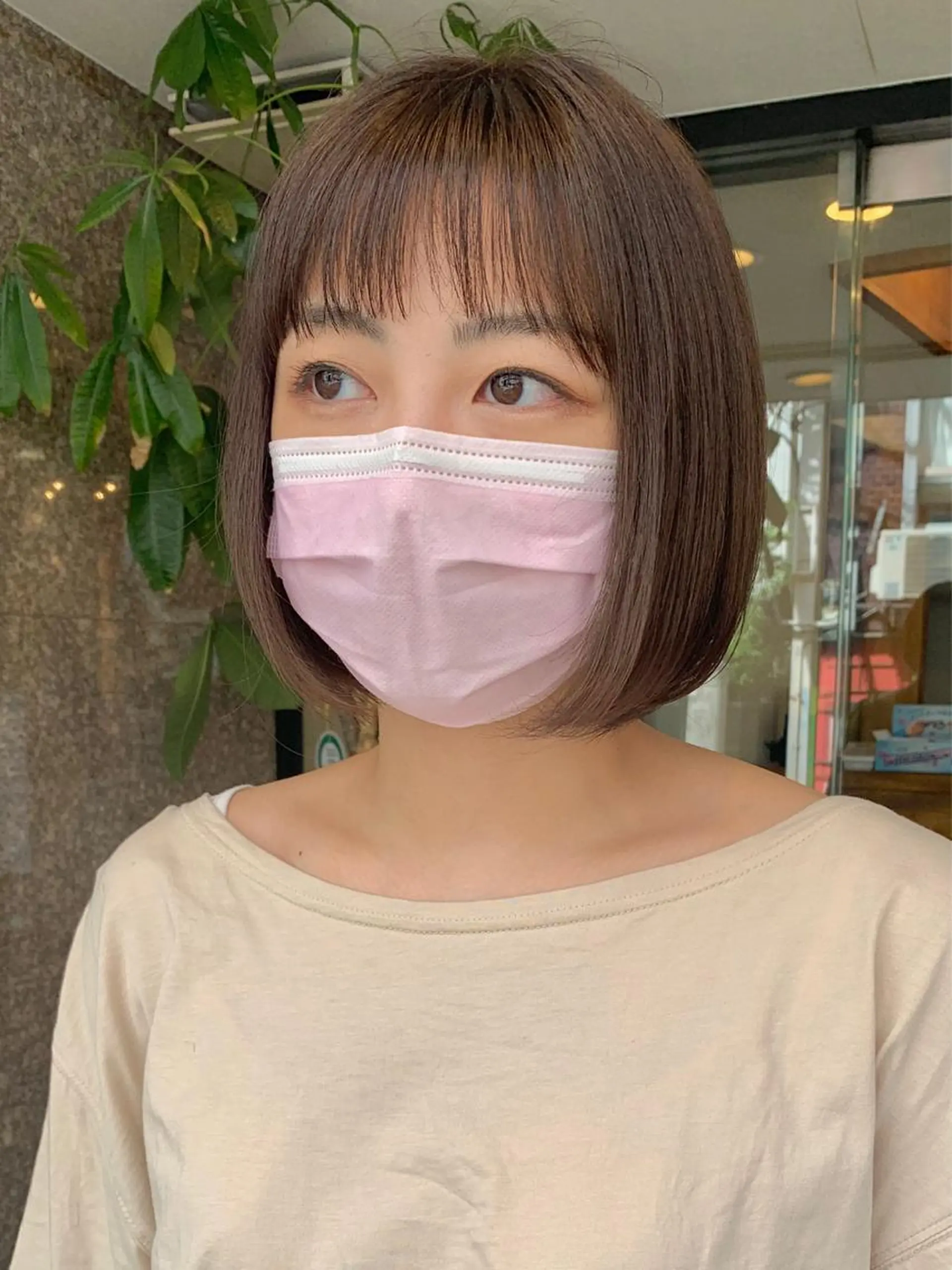 ショート カラー ボブ カット ヘアカラー トリートメント 矢野 晃平のヘアスタイル