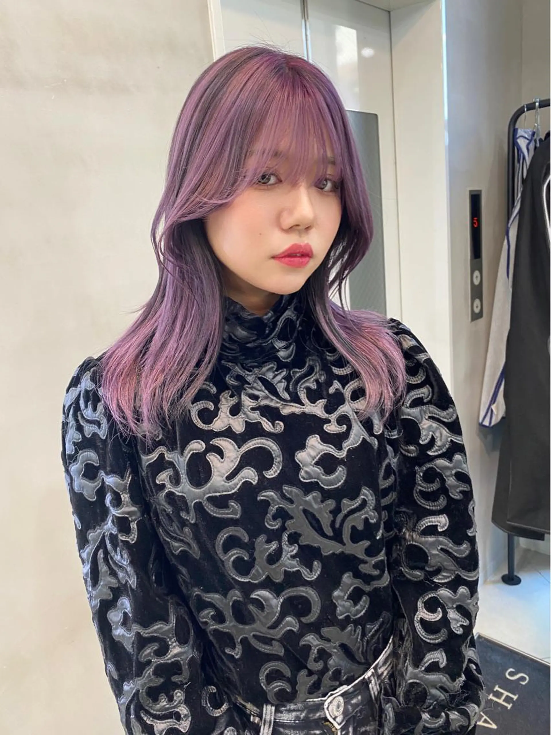 ロング カラー ヘアアレンジ レイヤーカット SHACHU ayamiのヘアスタイル