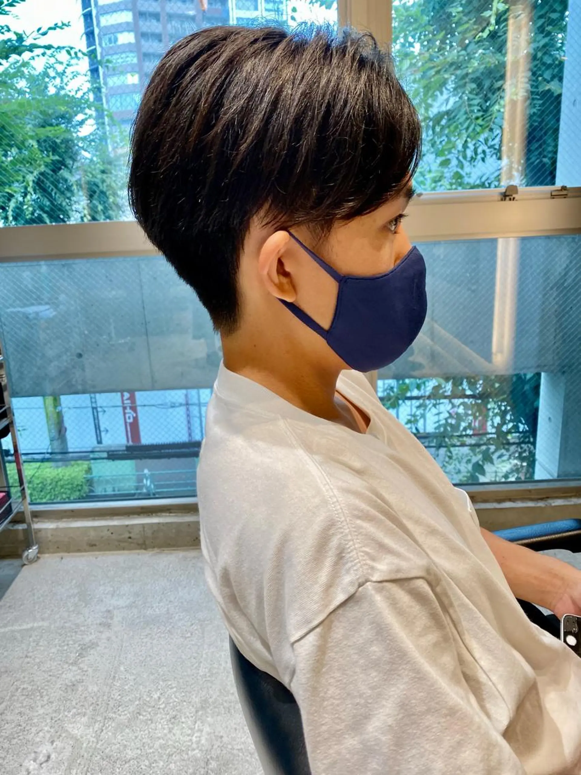 ショート メンズ アップバング センターパート メンズ韓国風 マッシュ メンズショート カット パーマ 大人可愛いレイヤー 大田のヘアスタイル