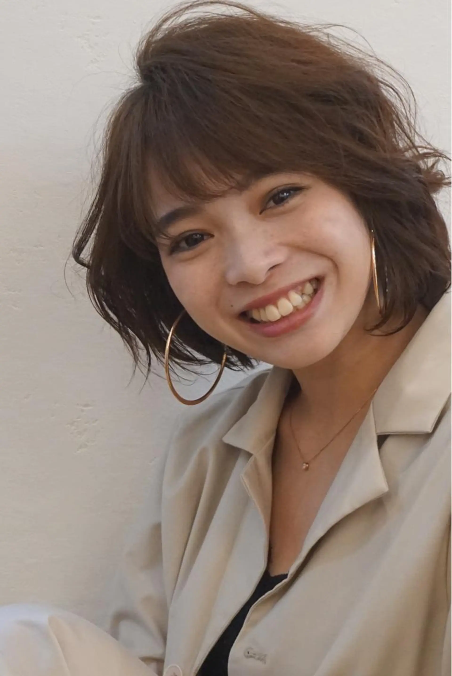 ショート カラー パーマ 大場 優のヘアスタイル