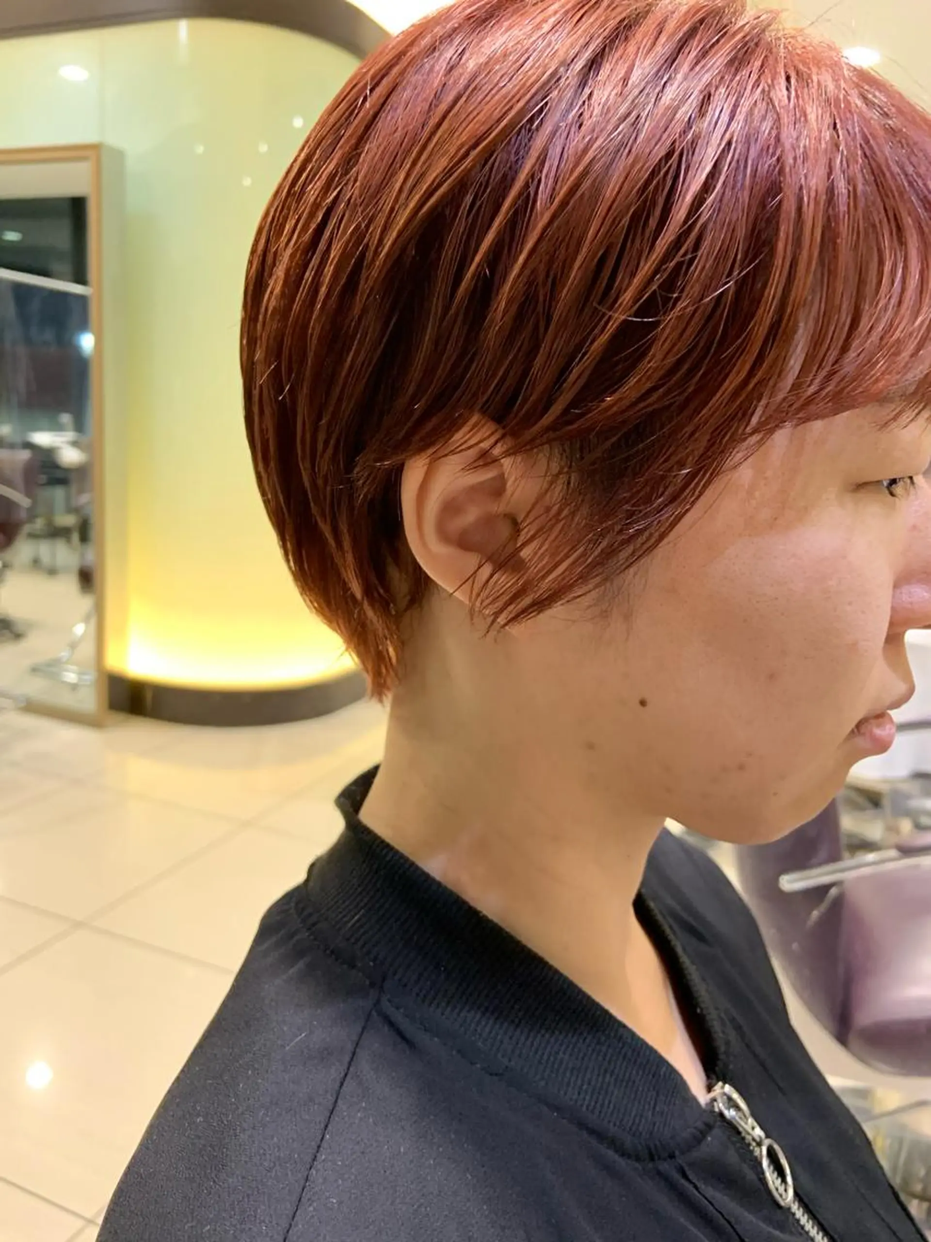 ショート タンバルモリパーマ 礒井メンキのヘアスタイル