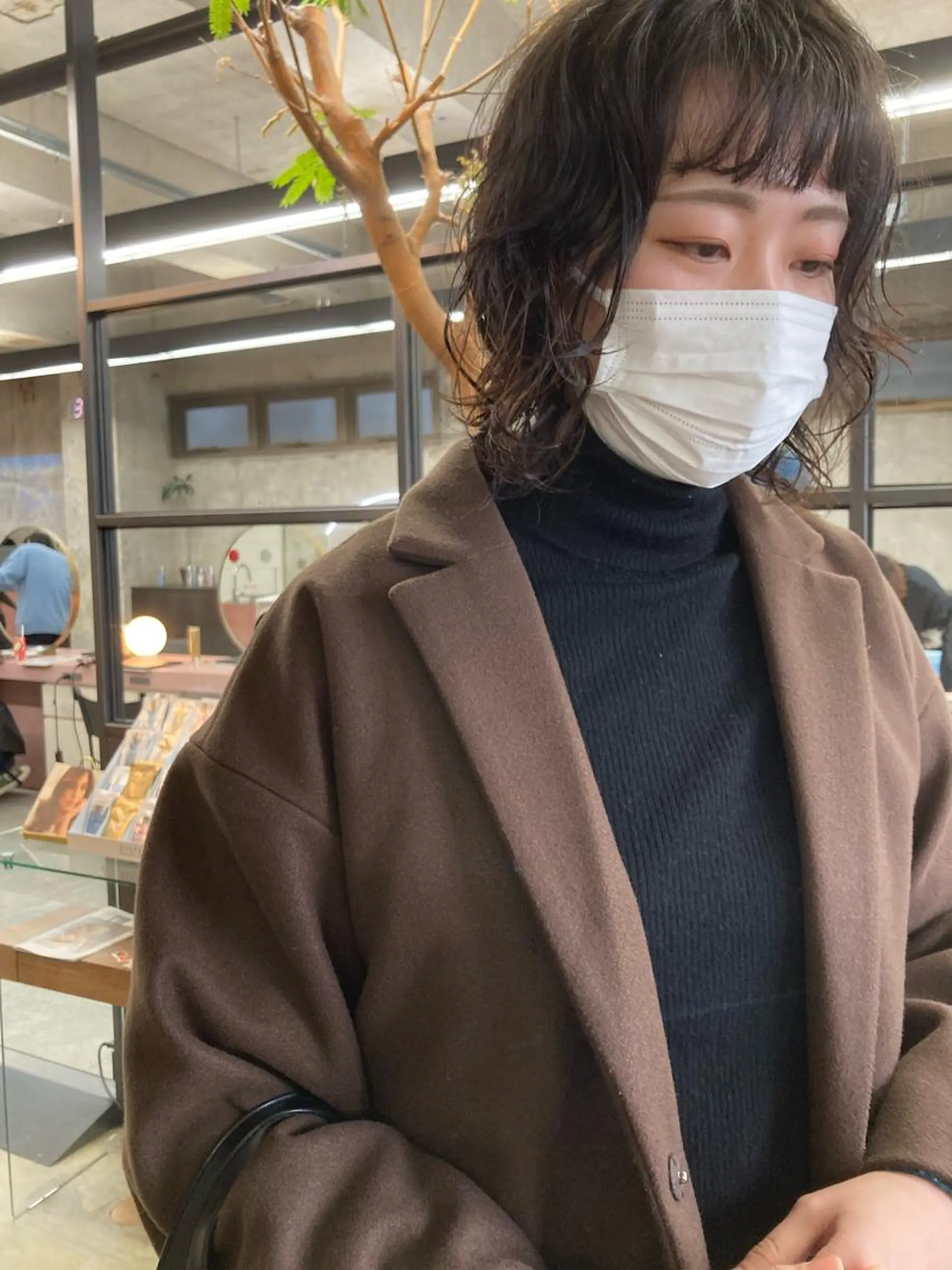 ミディアム パーマ ミディアムパーマ ウルフカット カット ヘアカラー パーマ 小木曽智美 /ボブ/ショートのヘアスタイル