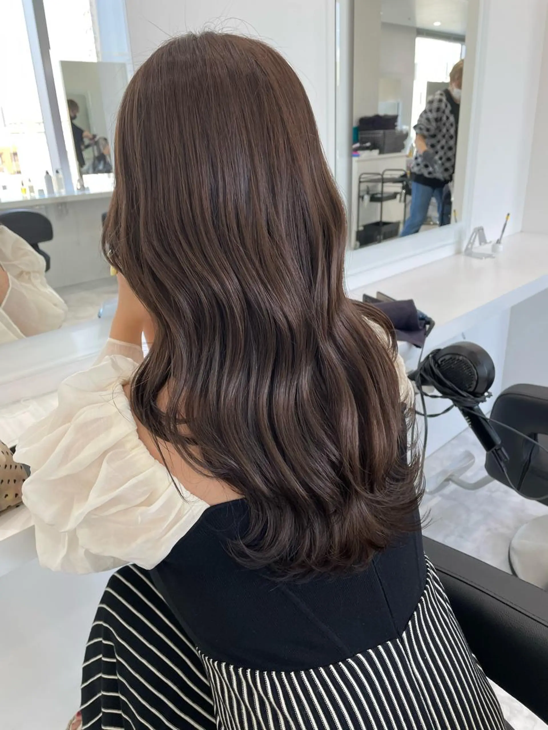 セミロング カラー ヘアアレンジ ブラウンカラー トリートメント ヘッドスパ 髪質改善/美髪矯正 艶髪/Takutoのヘアスタイル