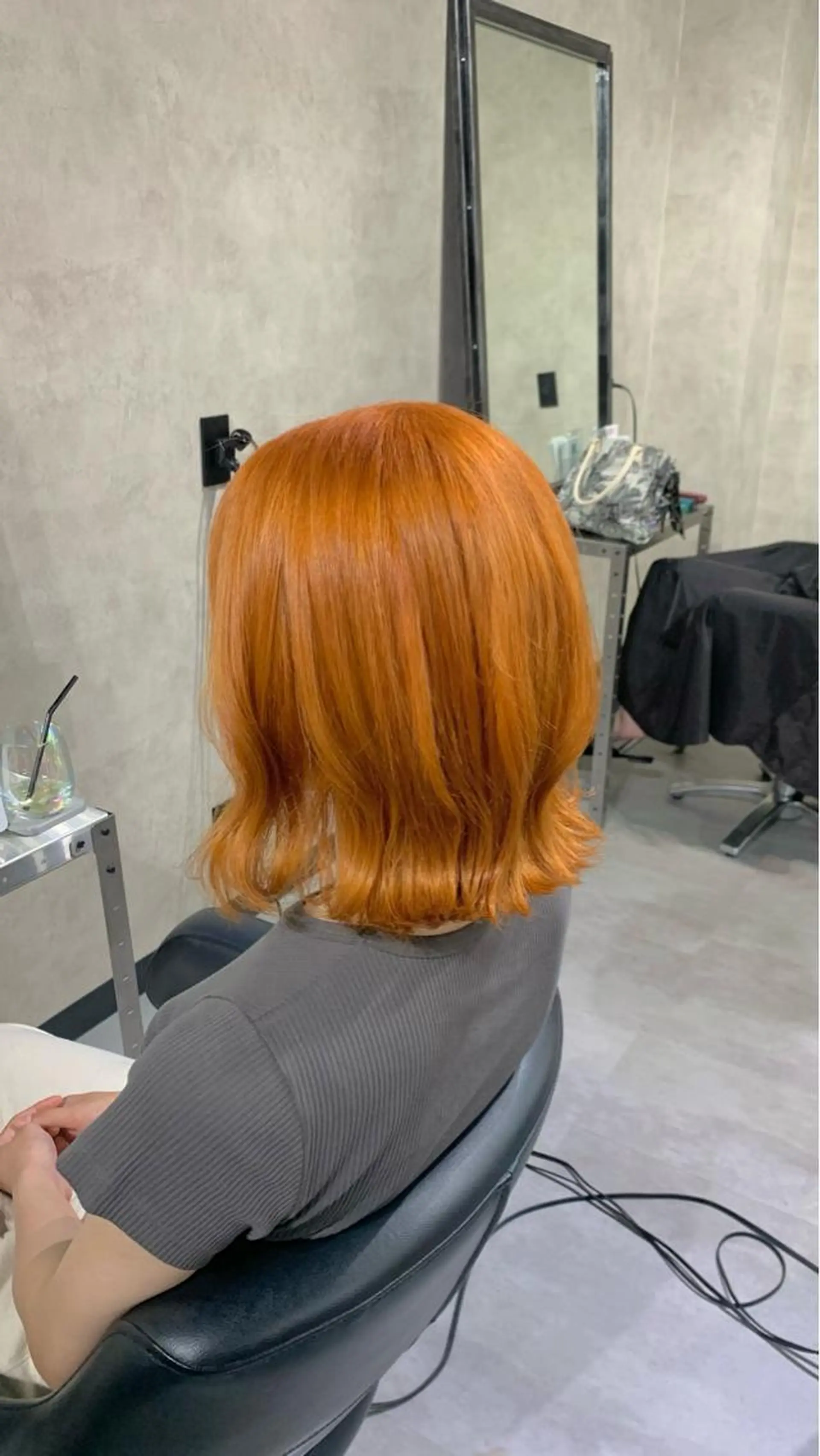 ミディアム カラー オレンジ ヘアカラー トリートメント B E C H I C O〔べち子〕のヘアスタイル