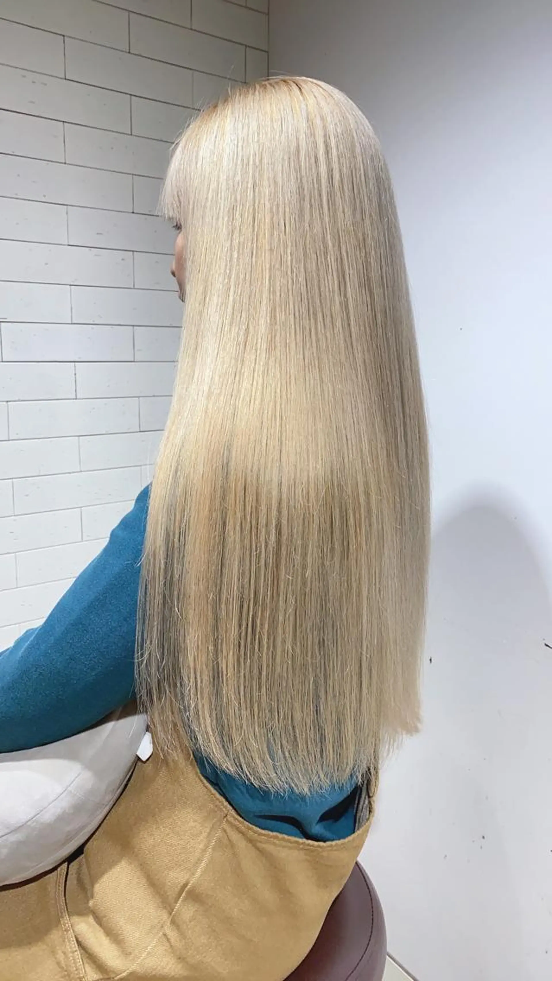 ロング ショートボブ アッシュ ボブ 外国人風カラー ハイライト メンズツイスパ ショートフクヤマシンのヘアスタイル