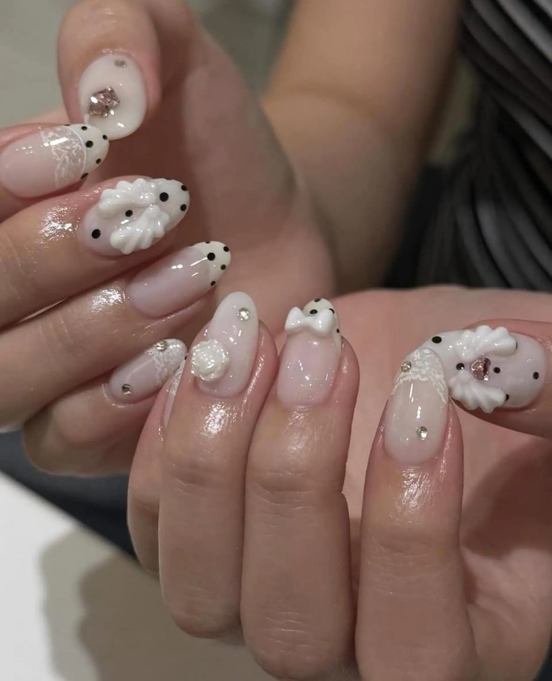 ネイル 長さ出し フレンチネイル グラデーション 卒業式 マグネットネイル ハンドネイル MIHANA NAILのネイルデザイン