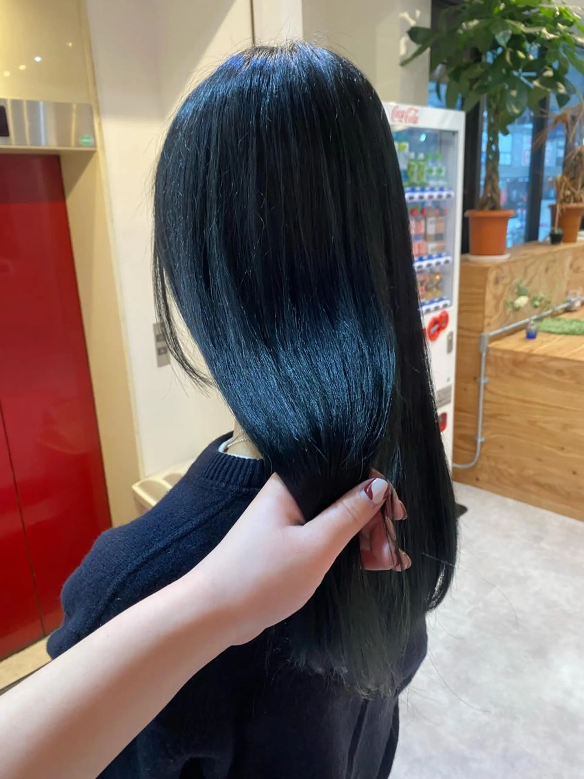 ロング カラー 黒髪 ブルーカラー ブルーブラック 透明感カラー カット ヘアカラー トリートメント 🍑艶髪✖️暖色系 ✨momoka🍑のヘアスタイル