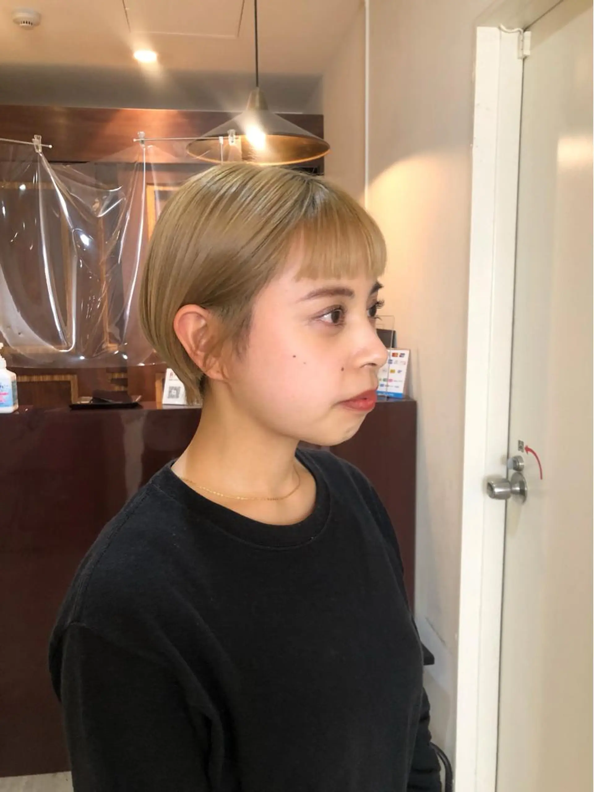 ショート ショートボブ ハンサムショート ボブ くびれヘア オン眉 ショート/パーマ/ カラー/FUKOのヘアスタイル