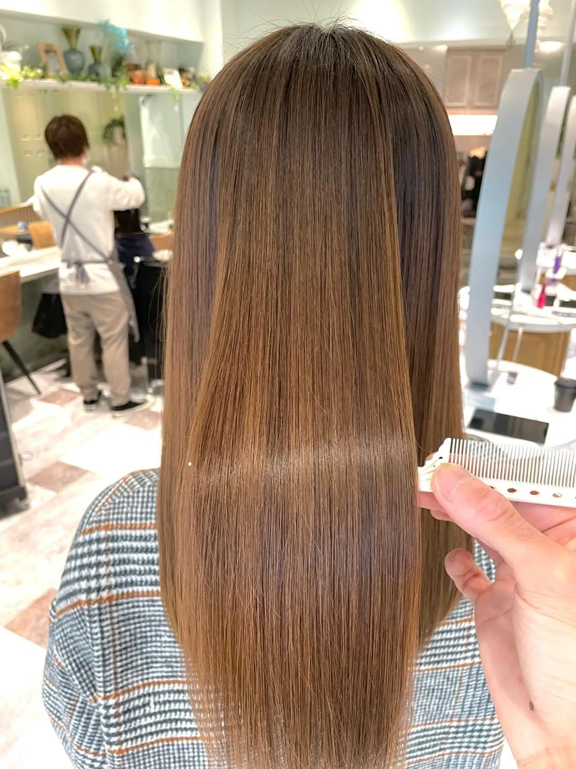 セミロング 髪質改善 縮毛矯正 トリートメント ヘアカラー トリートメント 【代表】 高瀬慎也/縮毛矯正のヘアスタイル