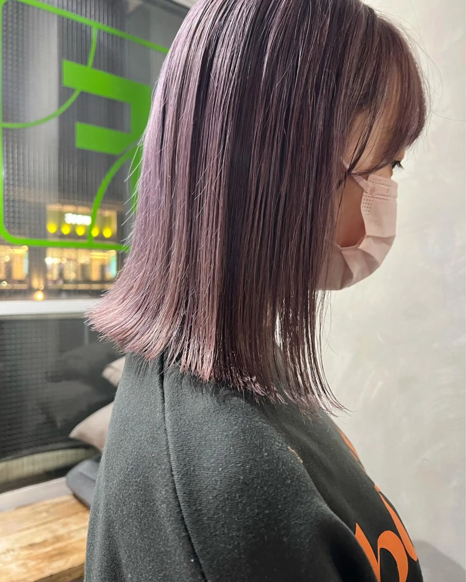 ミディアム カラー ブリーチ ヘアカラー トリートメント ツキノキ ミナのヘアスタイル