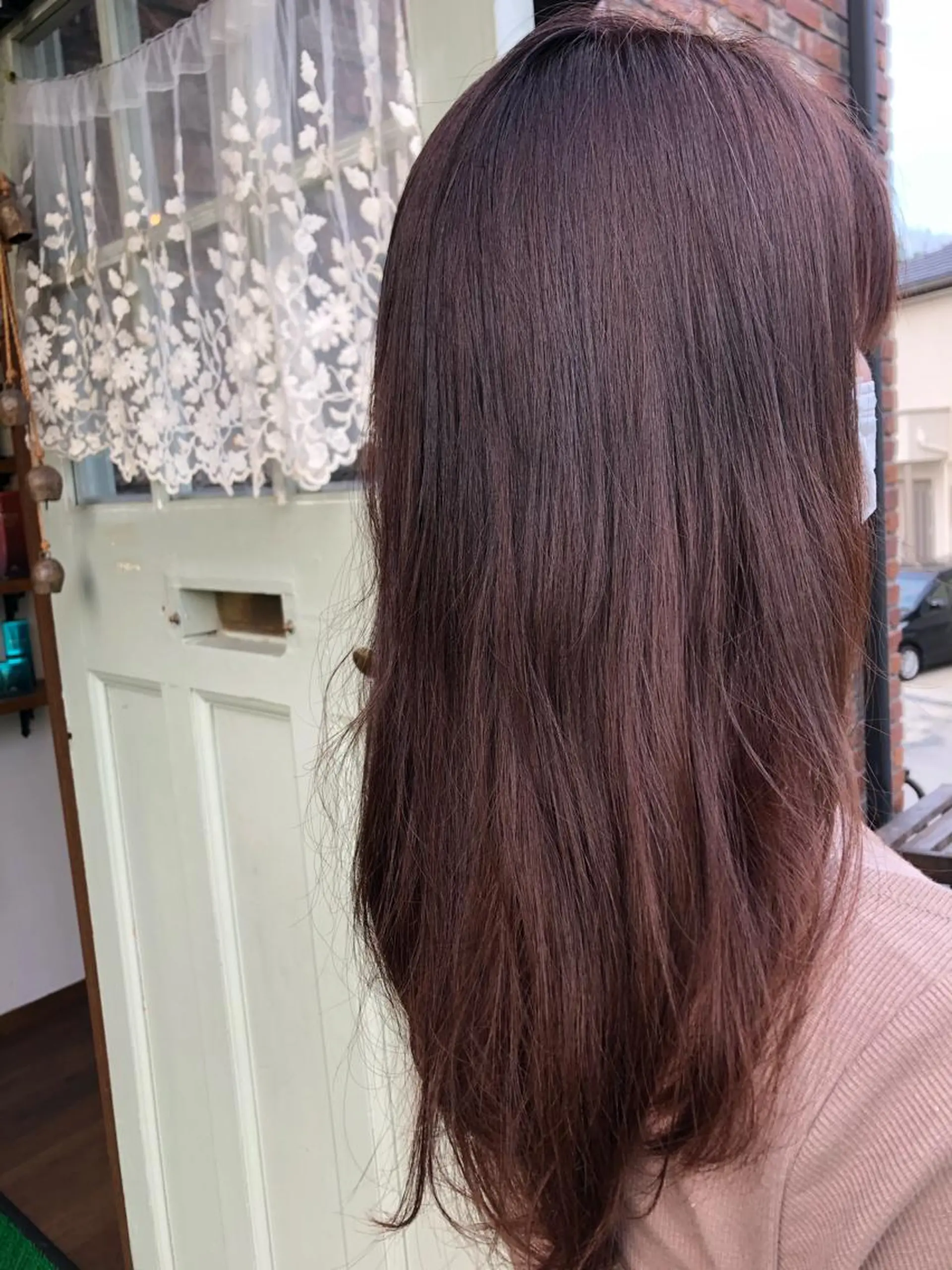 ロング カット ヘアカラー かわい りなのヘアスタイル