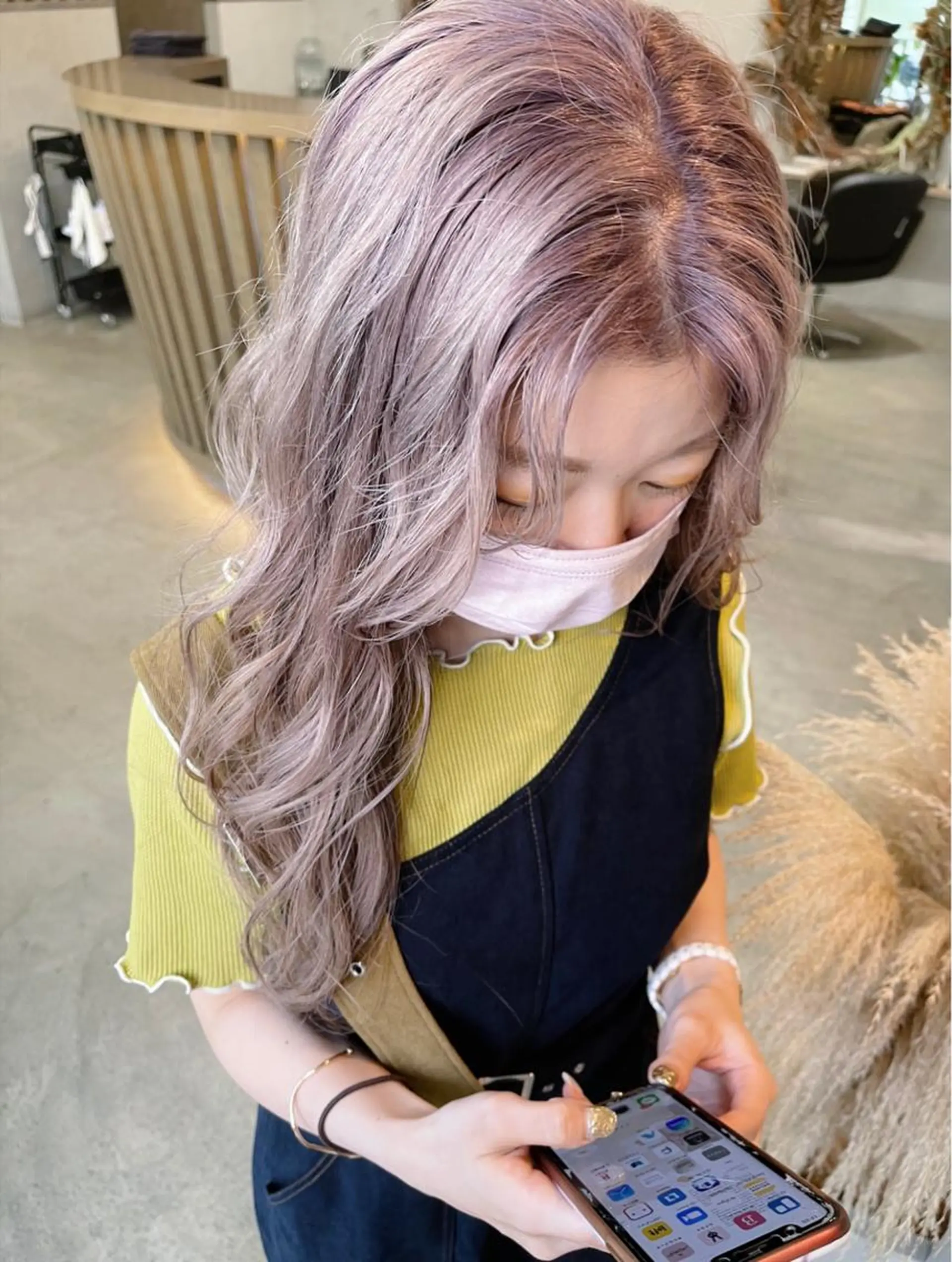 ロング カラー ピンクカラー パープルカラー シルバー ダブルカラー /まつ毛パーマ🎀のヘアスタイル