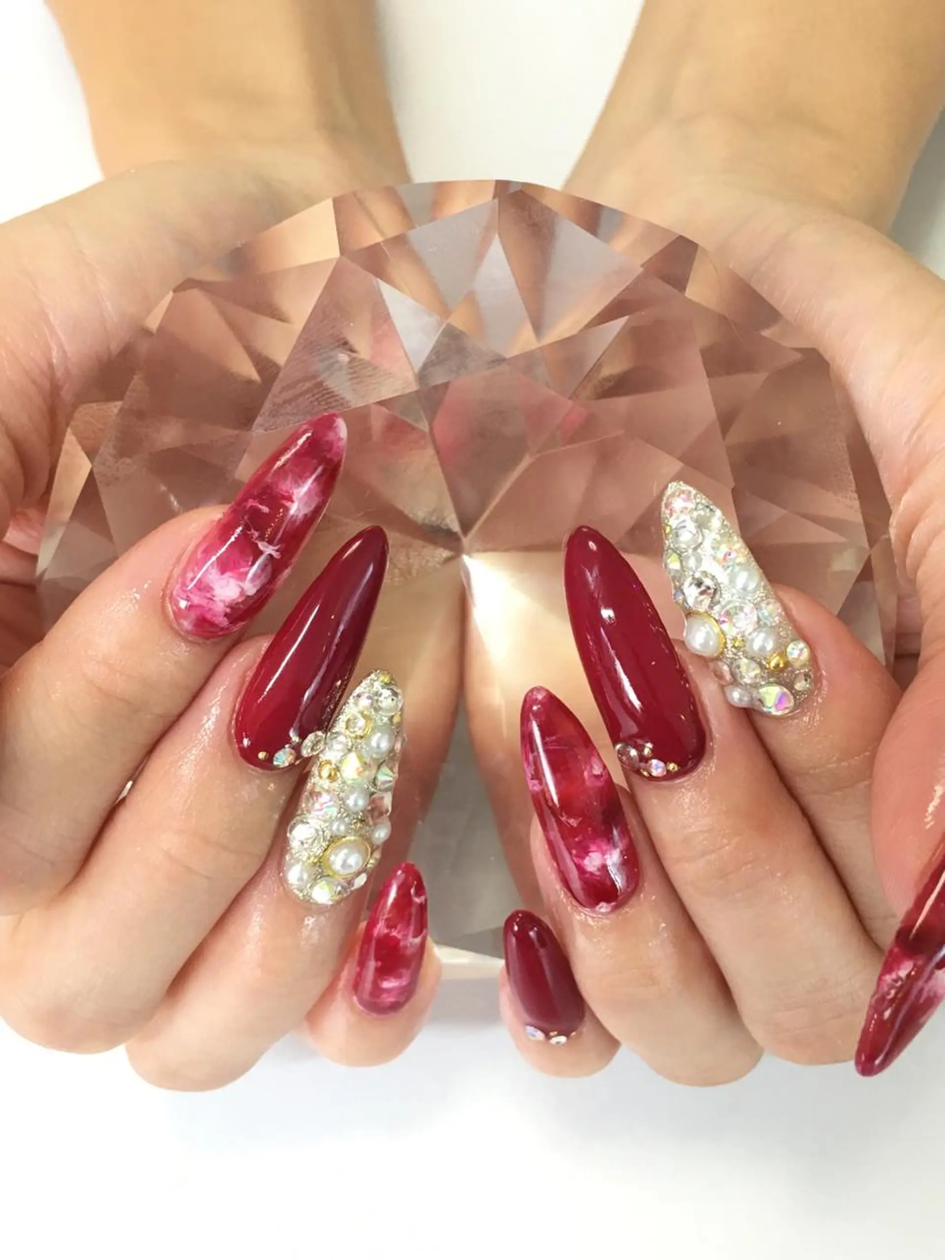 ネイル 長さ出し 持ち込み glow_ nailのネイルデザイン