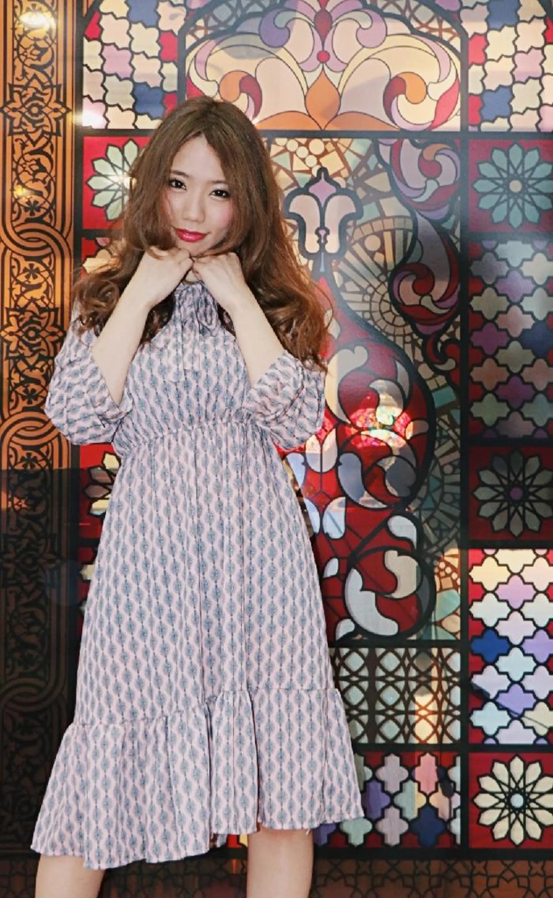 セミロング カラー パーマ セミロングパーマ アディクシーカラー イルミナカラー デジタルパーマ LAMP HAIR ランプヘアー所属・徳永 博志のヘアスタイル