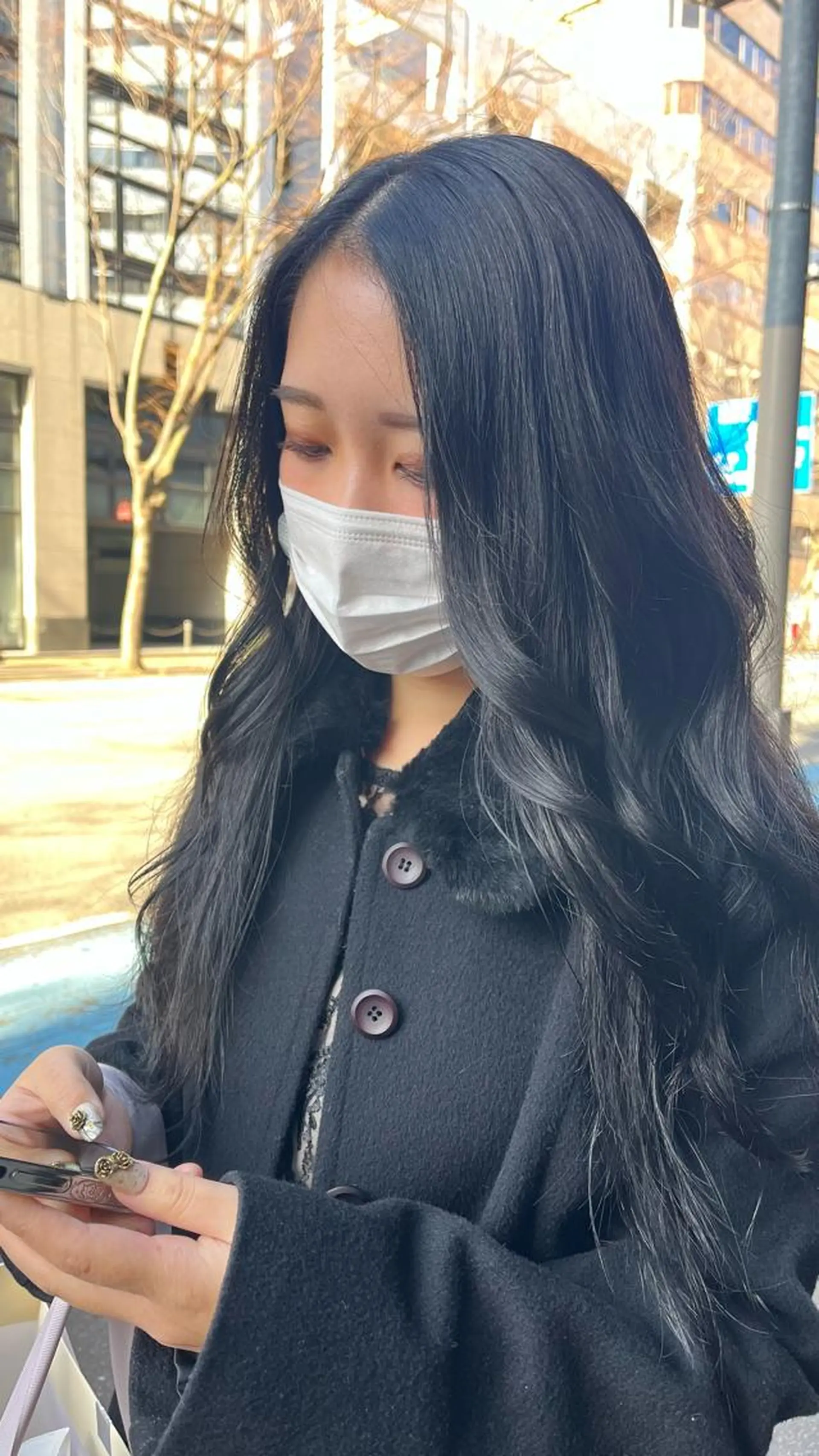 カラー えんぐちとも／透明感 カラー／博多ボブのヘアスタイル