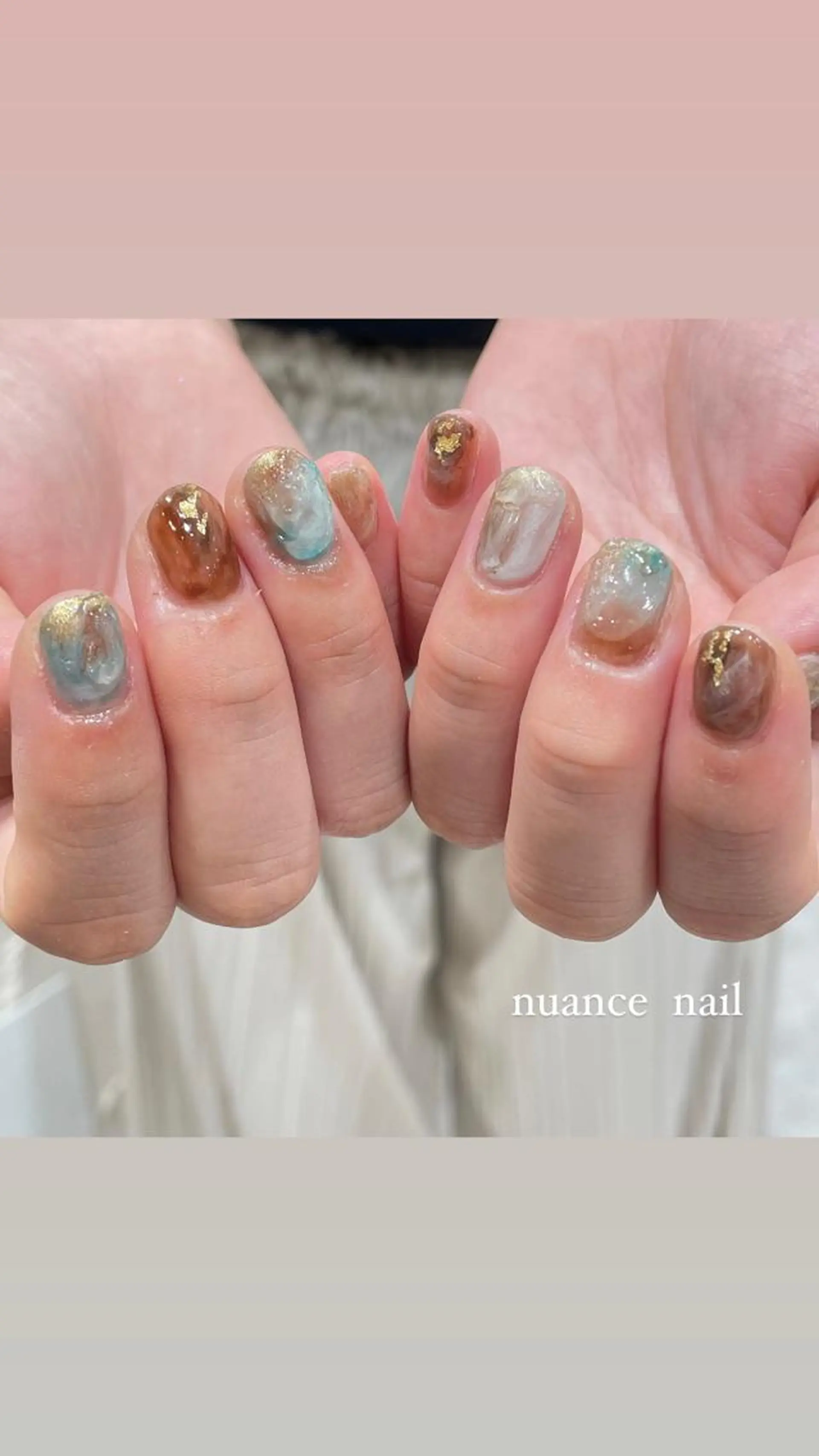 ネイル ハンドネイル 淡色ネイル 🎀moeのネイルデザイン