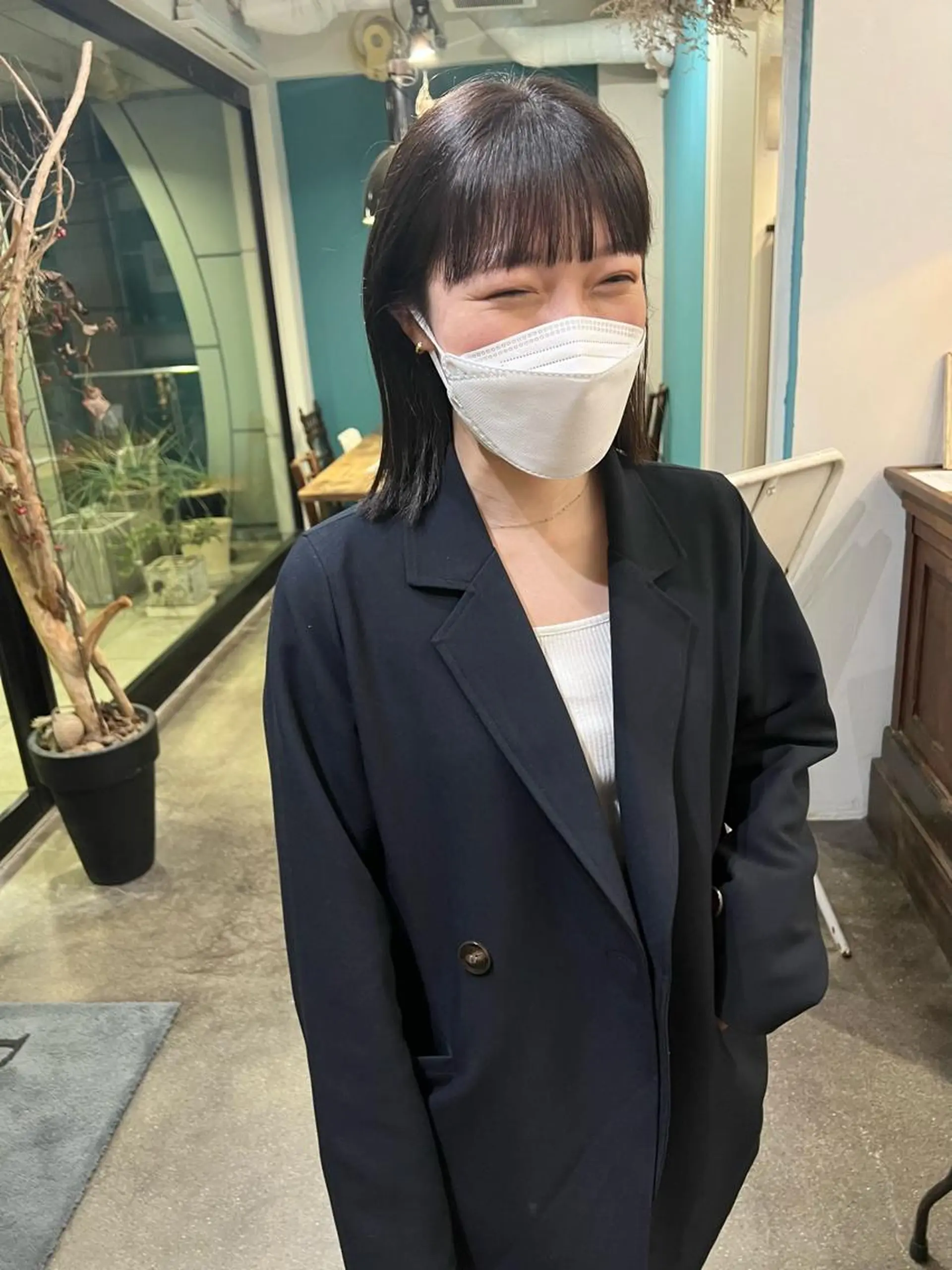 ショート 切りっぱなしボブ ボブ カット 千葉 郁也のヘアスタイル