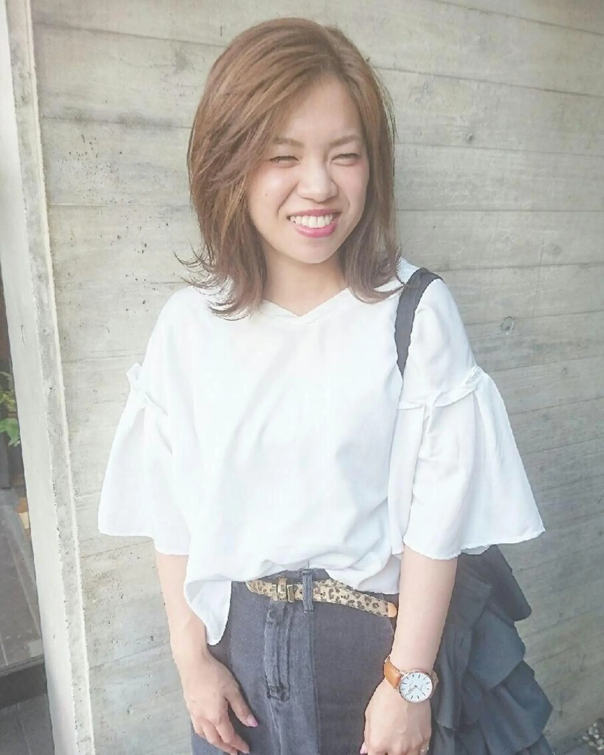 セミロング ヘアアレンジ 高岡 杏実のヘアスタイル