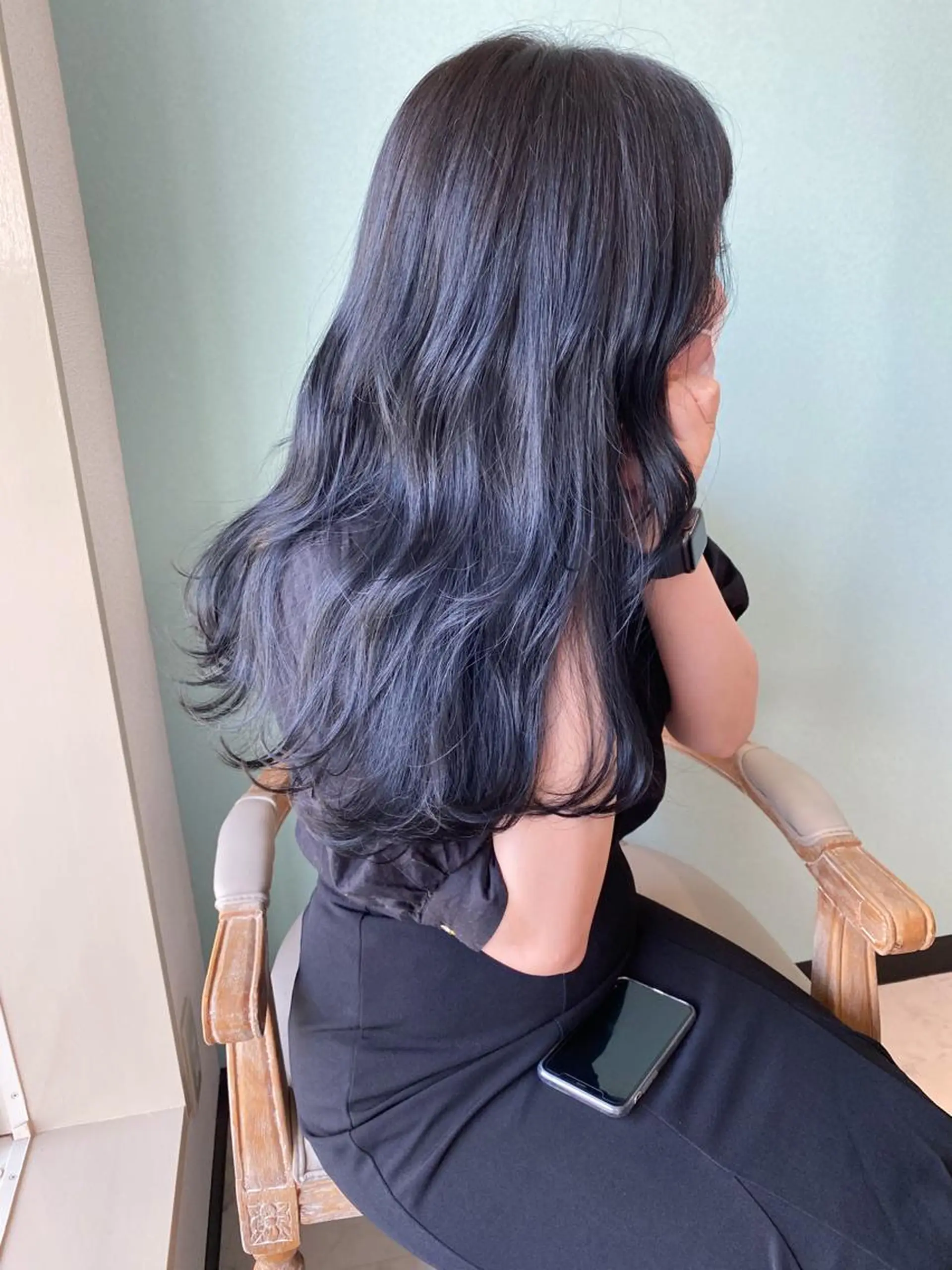 ロング カラー 藤井 貴美子のヘアスタイル