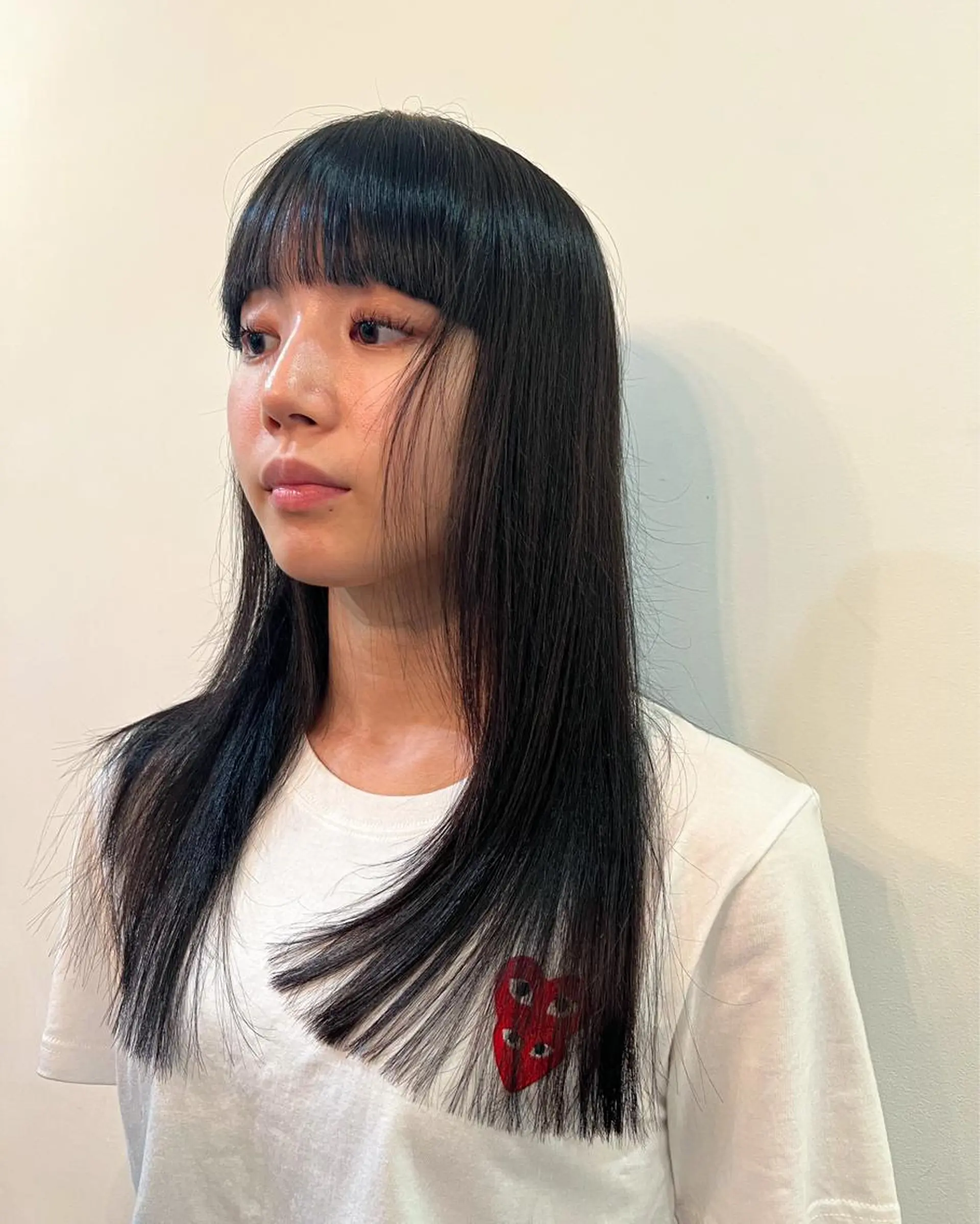 セミロング カット 似合わせレイヤー ＆透明感カラーのヘアスタイル