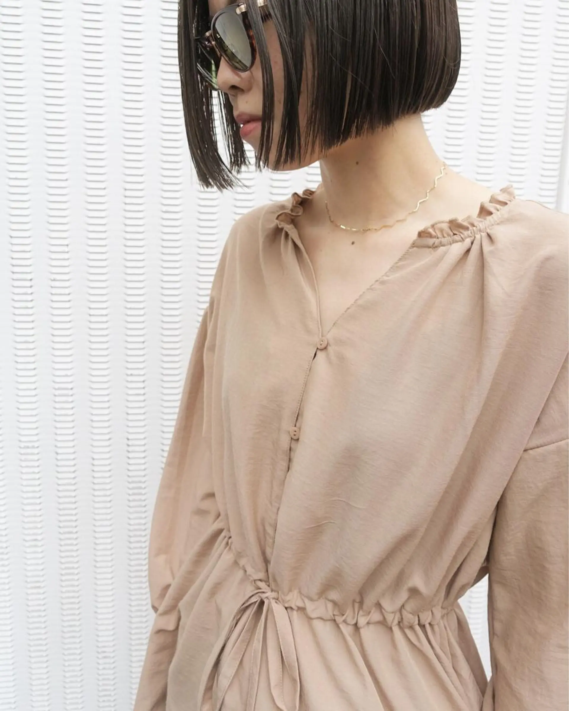 ショート カラー オリーブカラー ボブ カット Musiiik hairのヘアスタイル