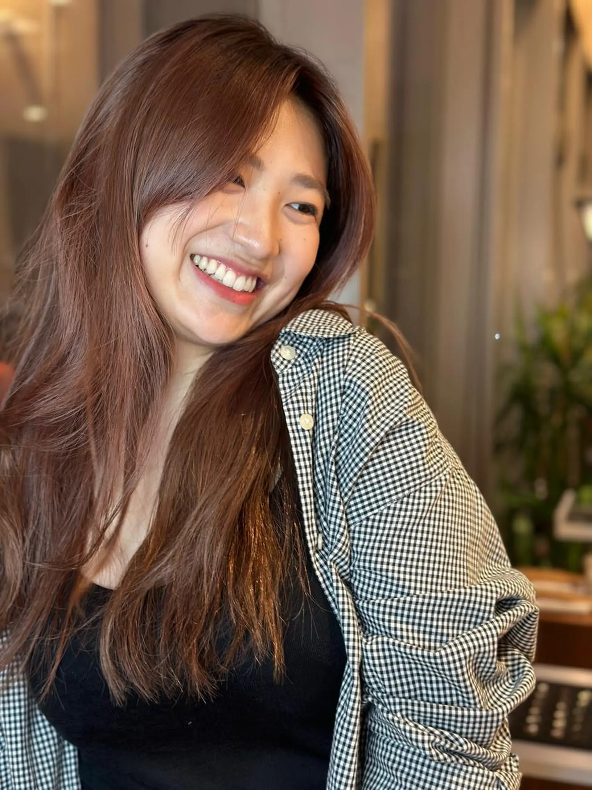 ロング カットモデル ヨネダのヘアスタイル