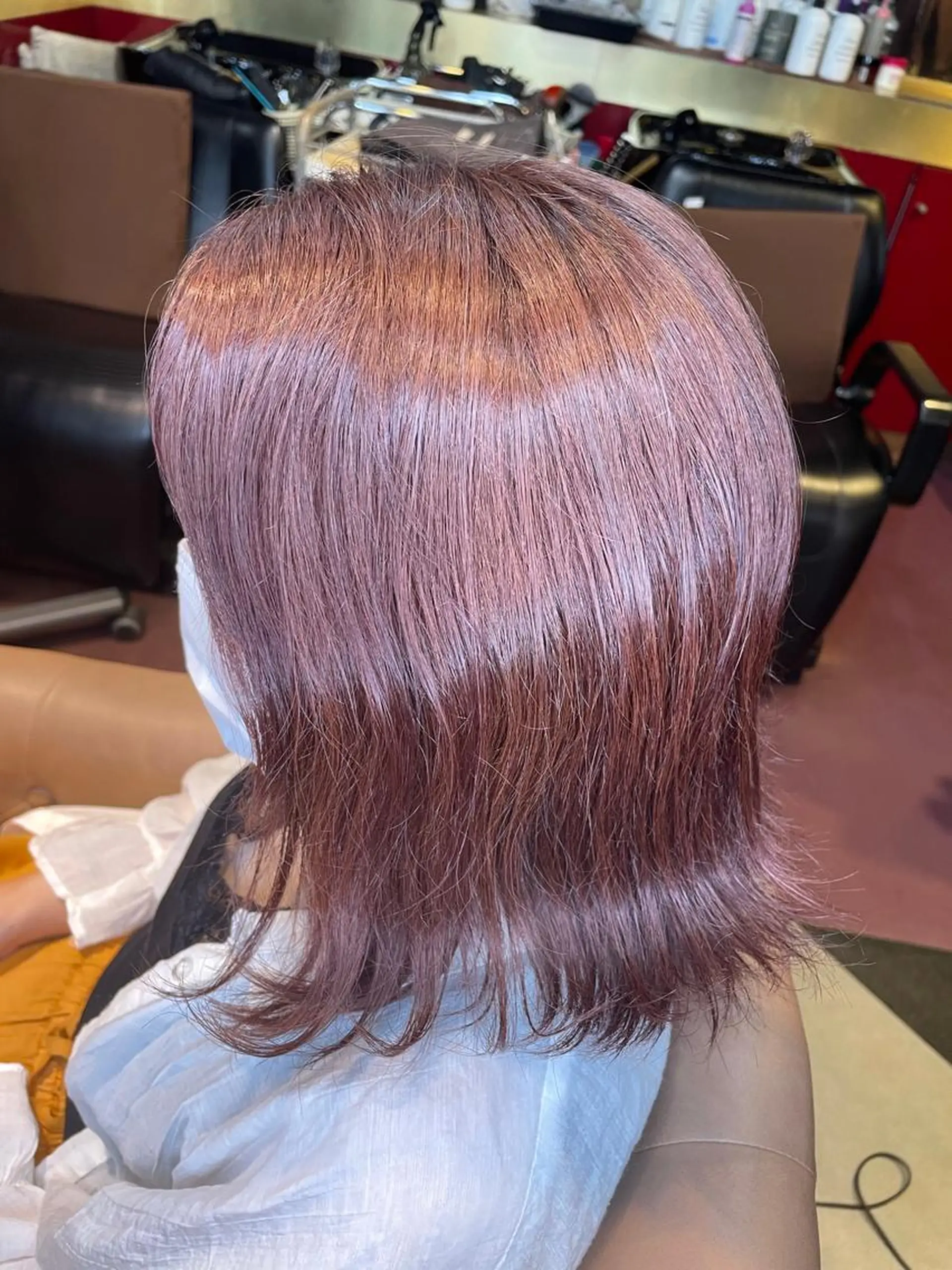 ミディアム カラー レッドカラー トリートメント 👑派手髪/カット 👑ANRYのヘアスタイル