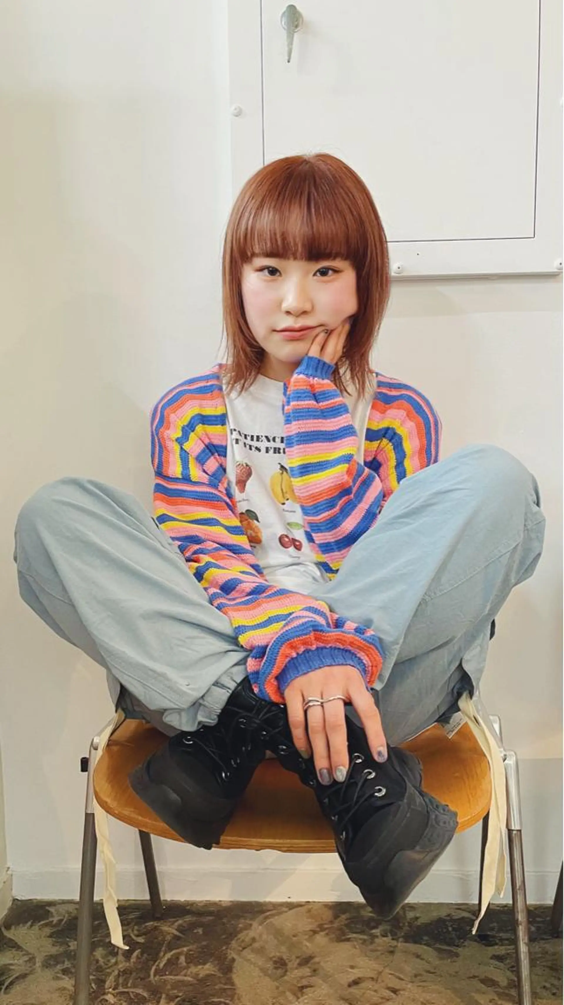 ミディアム カラー スギヤマ ショウゴのヘアスタイル