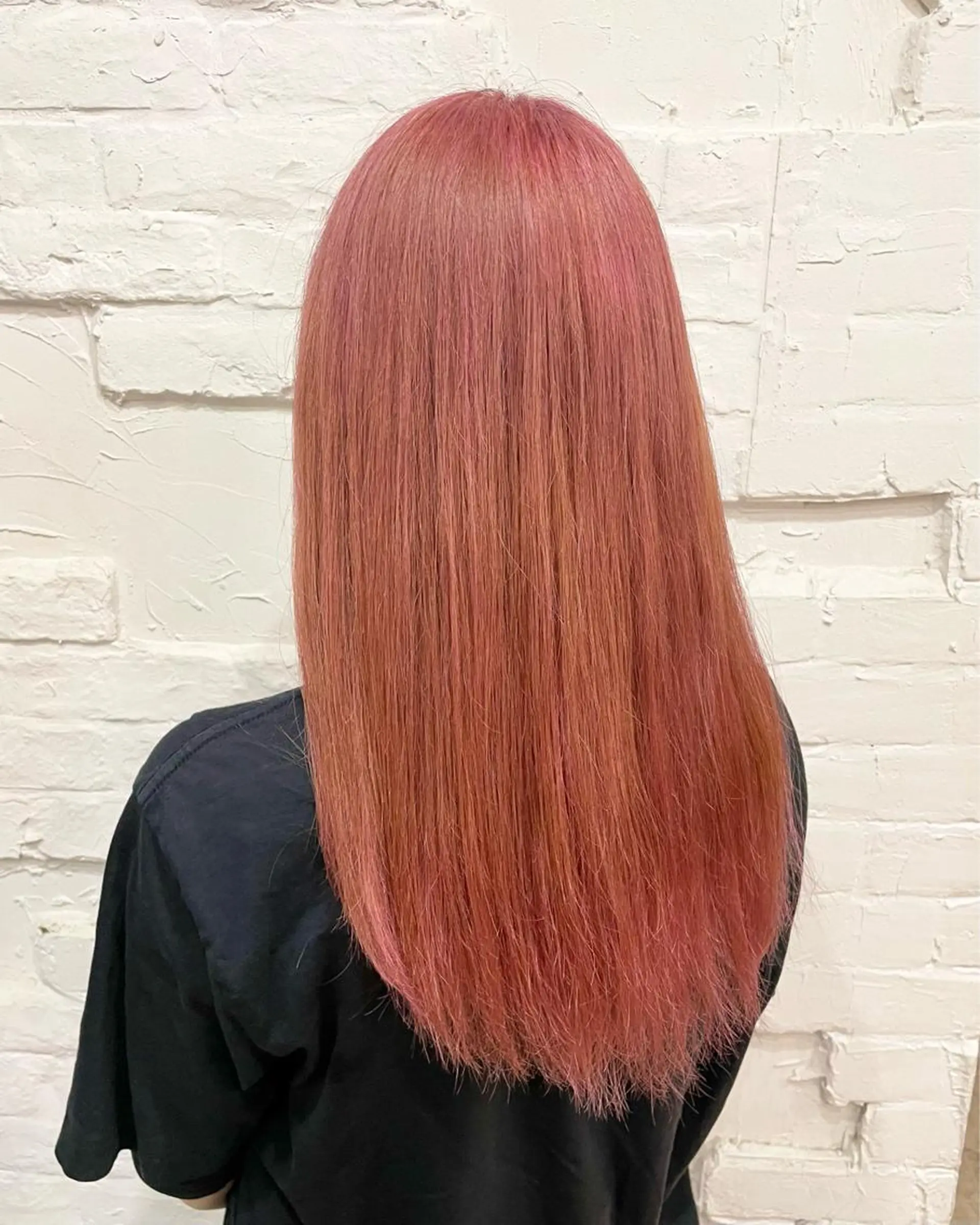 ロング カラー ヘアカラー トリートメント 【ピンク/韓国ヘア/ ヘアセット】亜海のヘアスタイル