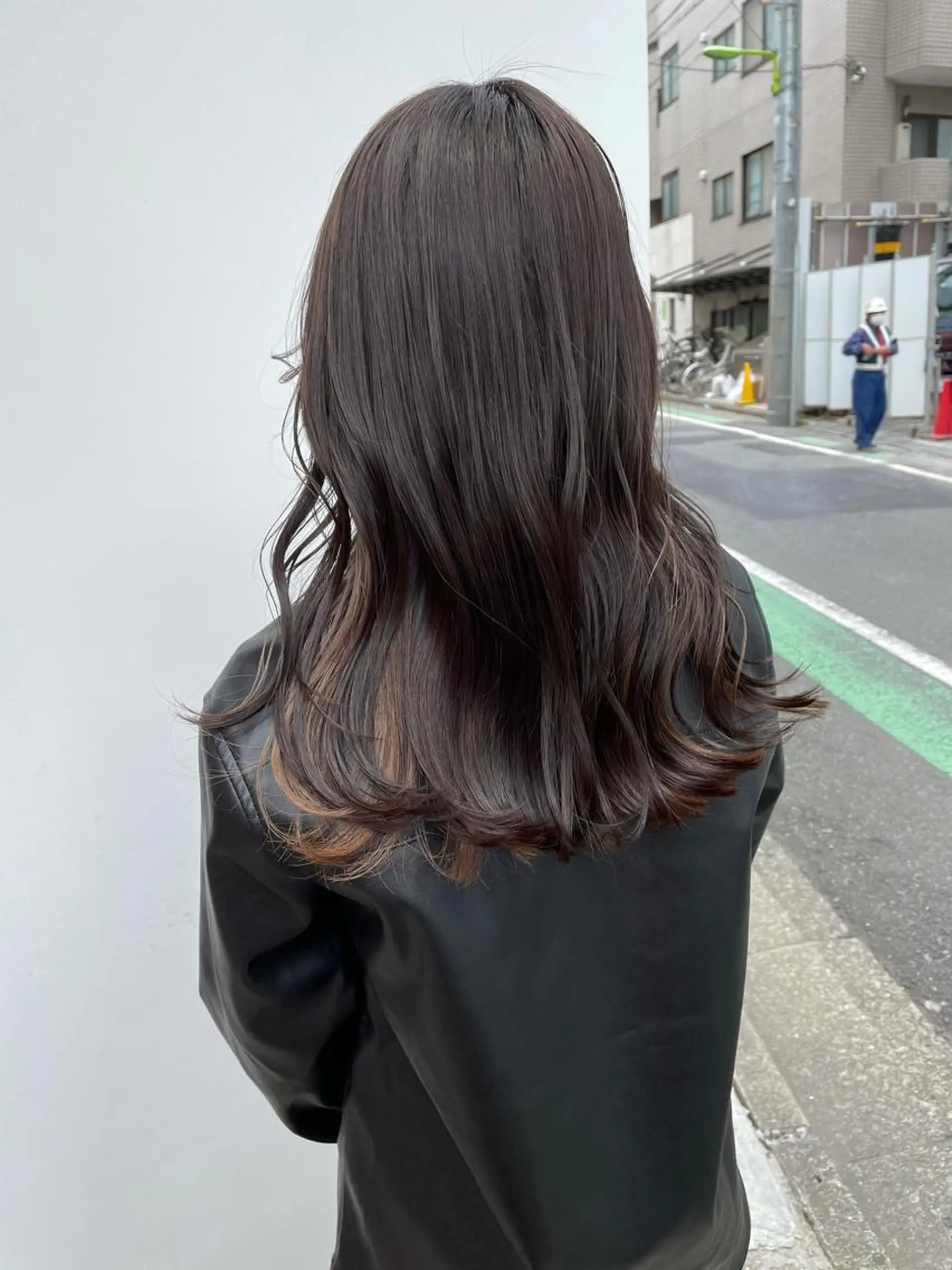 セミロング カラー グレージュ ヘアカラー 中目黒🌼 🌼ハナのヘアスタイル