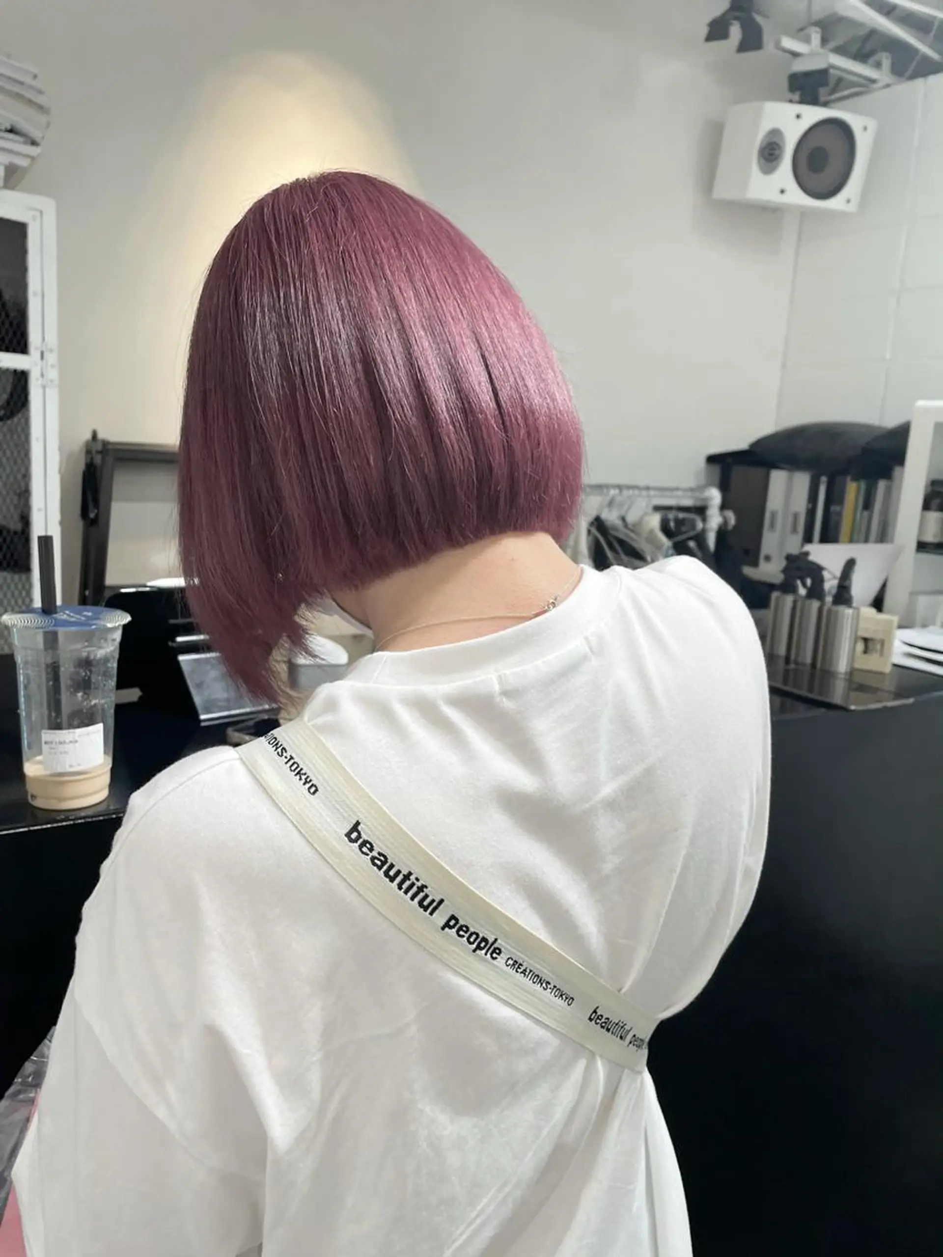ショート カラー ヘアアレンジ ブリーチ ラベンダーカラー ピンクカラー ピンクラベンダー カット ヘアカラー トリートメント 艶ハイトーン/ヘア アレンジAYAKAのヘアスタイル