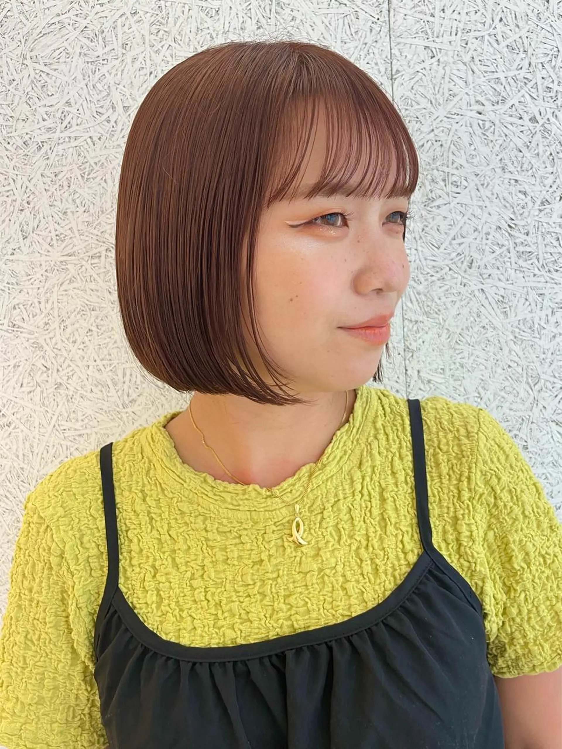 ショート カラー ブラウンカラー オレンジ オレンジブラウン ボブ カット ヘアカラー トリートメント SOYON 🤍CHIZU🤍.のヘアスタイル