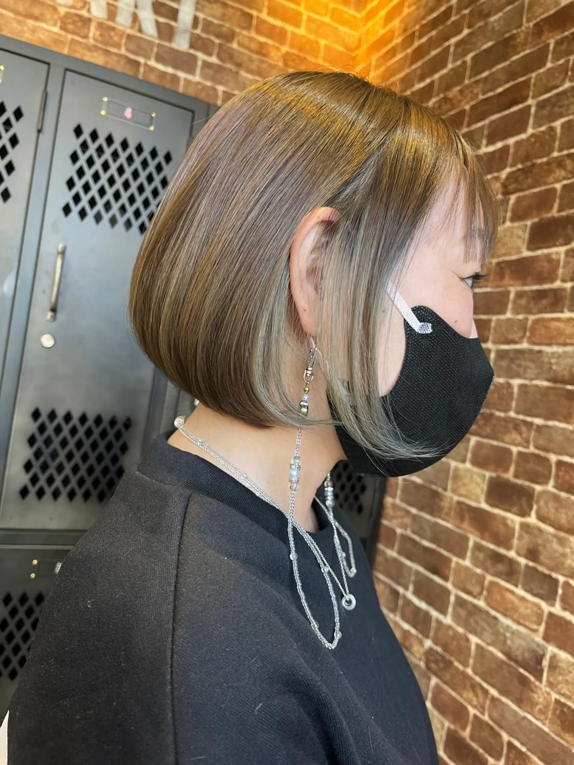 ショート カラー パーマ ヘアアレンジ メンズ キッズ ネイル マツエク・マツパ アイブロウ メンズハイライト メンズパーマ ブラウンカラー ケアカラー 透明感カラー 久木原 ゆりのヘアスタイル