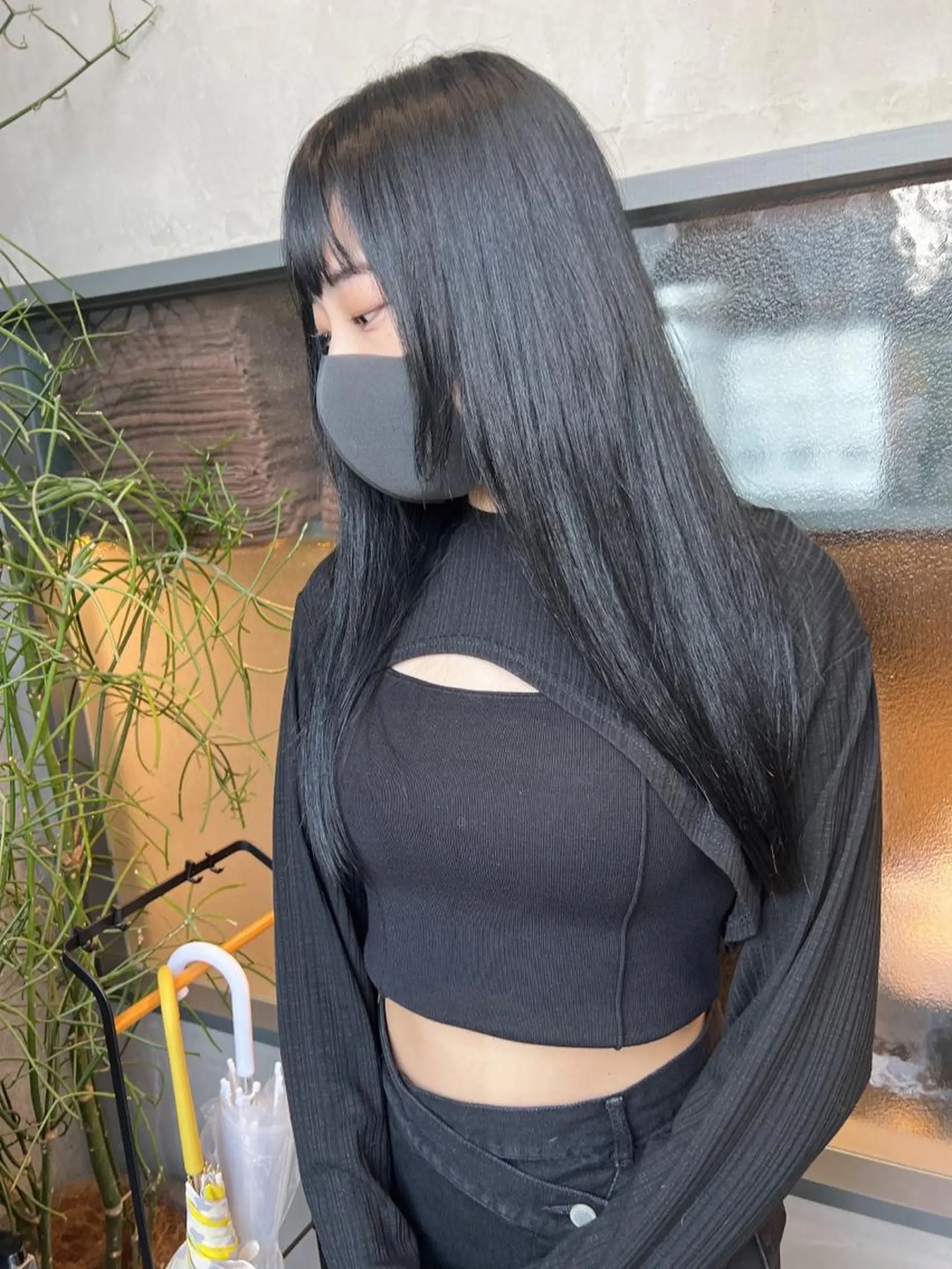 ロング カラー 黒髪 顔周りカット カット ヘアカラー トリートメント 誰より丁寧なカット/ 小林輝/レイヤーのヘアスタイル