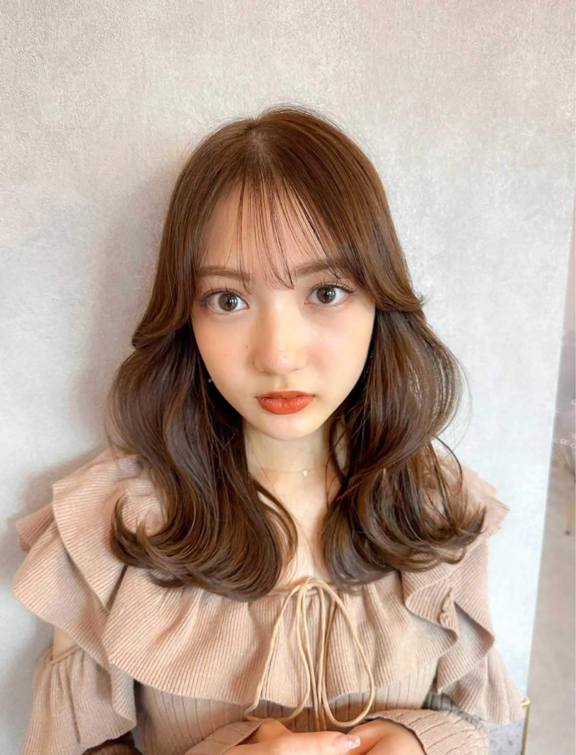 セミロング カラー シールエクステ セミロングパーマ ブリーチ ケアブリーチ ダブルカラー 新宿/韓国風レイヤー 髪質改善/渋谷直樹のヘアスタイル