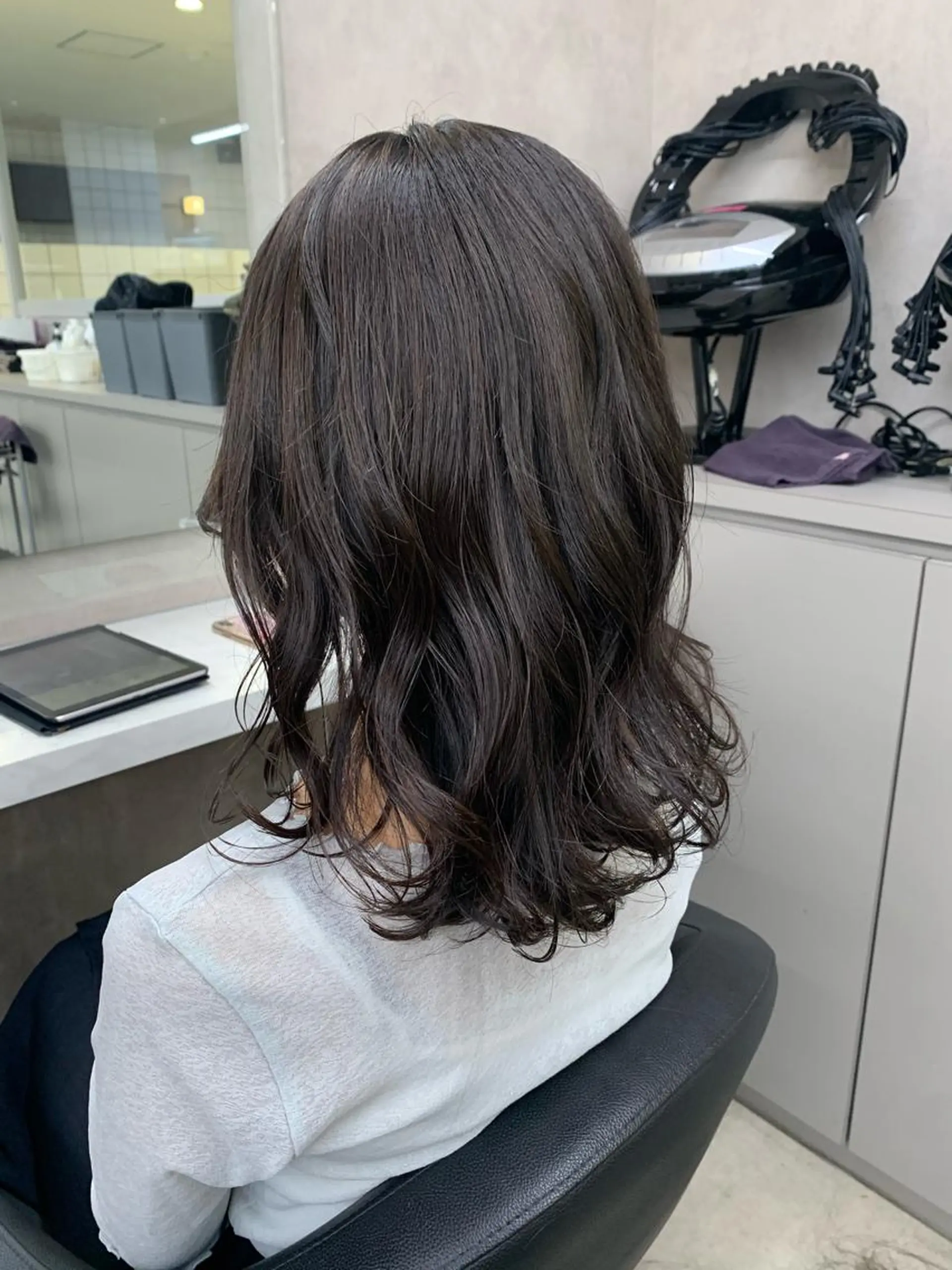 セミロング カット ヘアカラー トリートメント 【美容室が苦手な方 専問美容室】MIHOのヘアスタイル