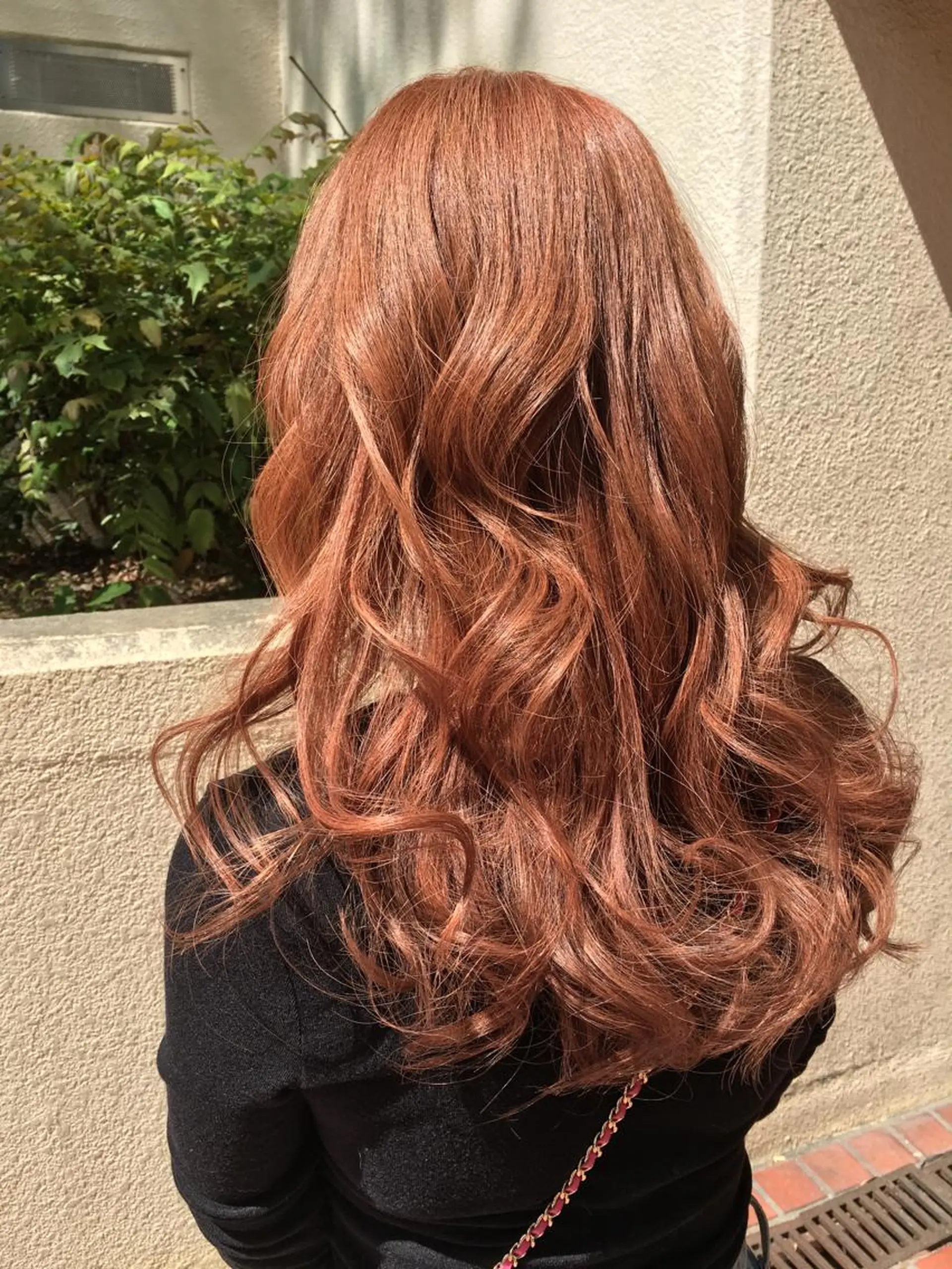 ロング カラー オレンジ きむえり/髪質改善 /うねり広がり改善のヘアスタイル