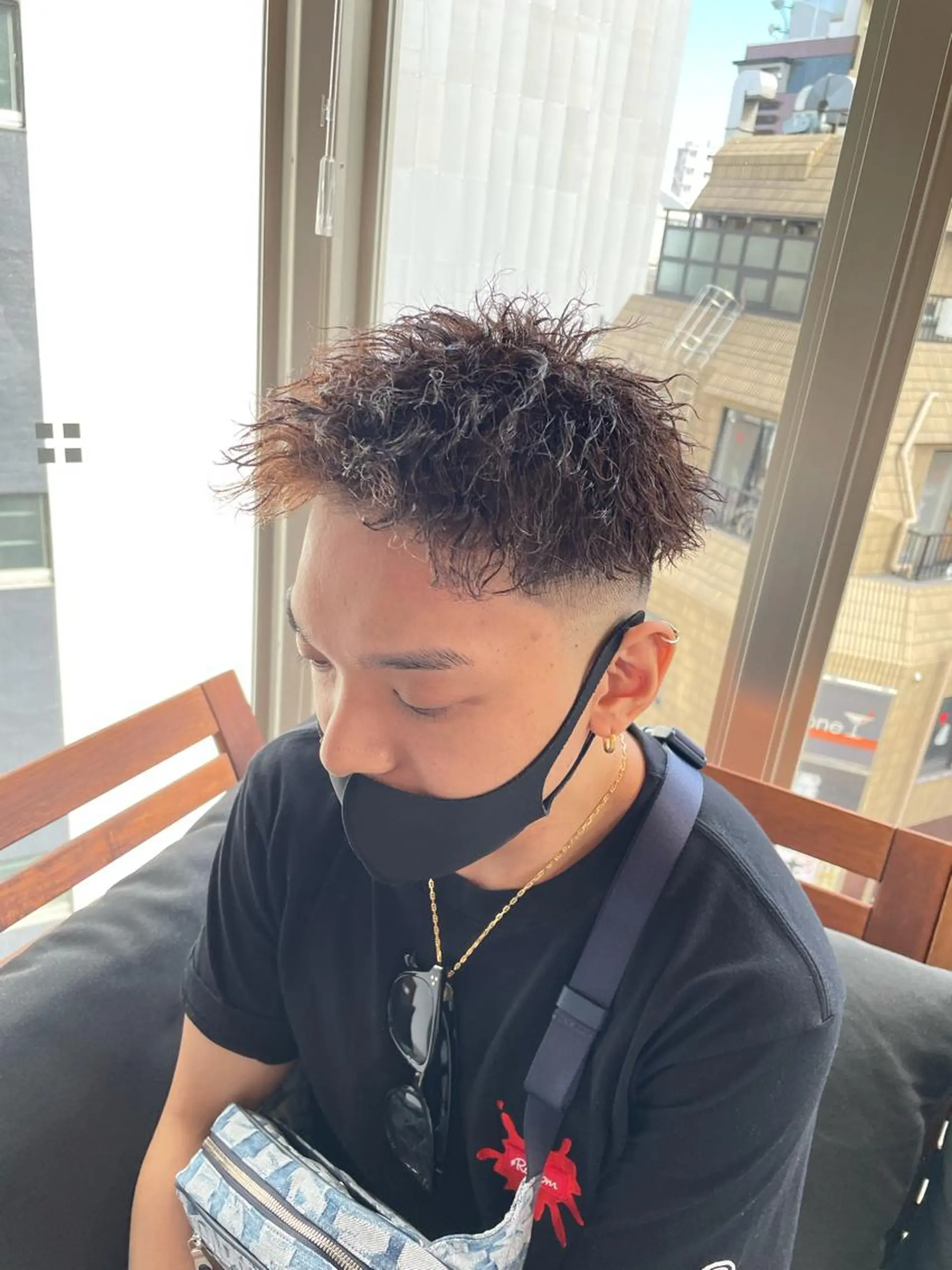 ショート パーマ メンズ カット パーマ 【men's Lapis横浜】海人のヘアスタイル