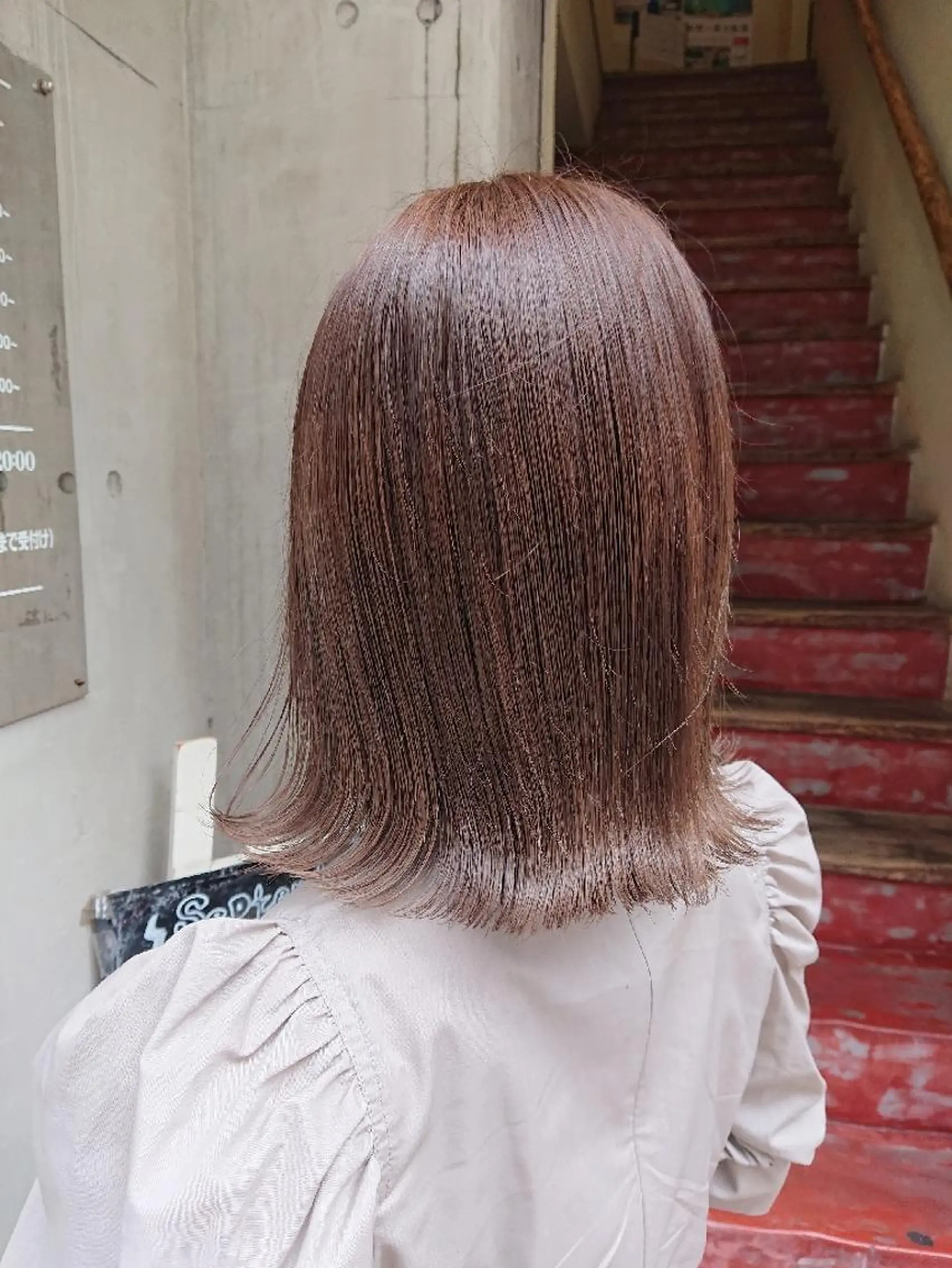 ミディアム カラー ベージュカラー ブリーチ ブリーチなしカラー 「sumi」 AMIのヘアスタイル