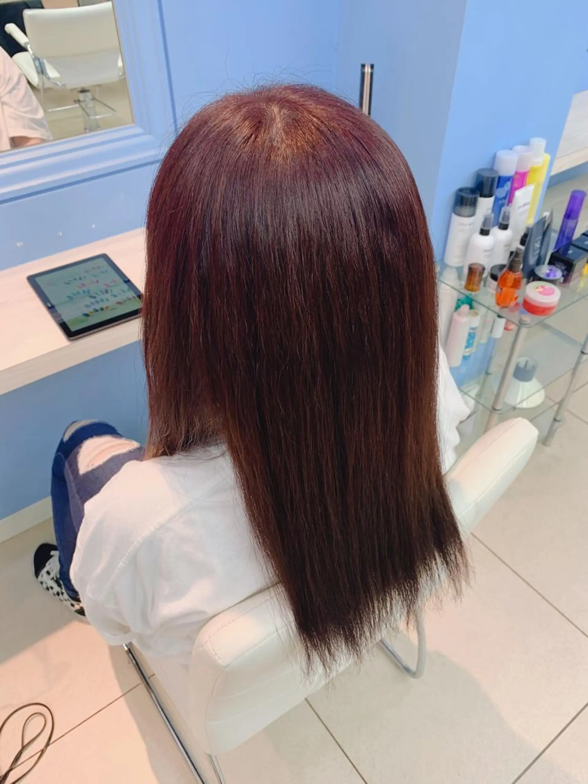 ロング カラー ブラウンカラー ピンクカラー ピンクブラウン ヘアカラー トリートメント ✂︎レディース のメンズカット屋さんのヘアスタイル