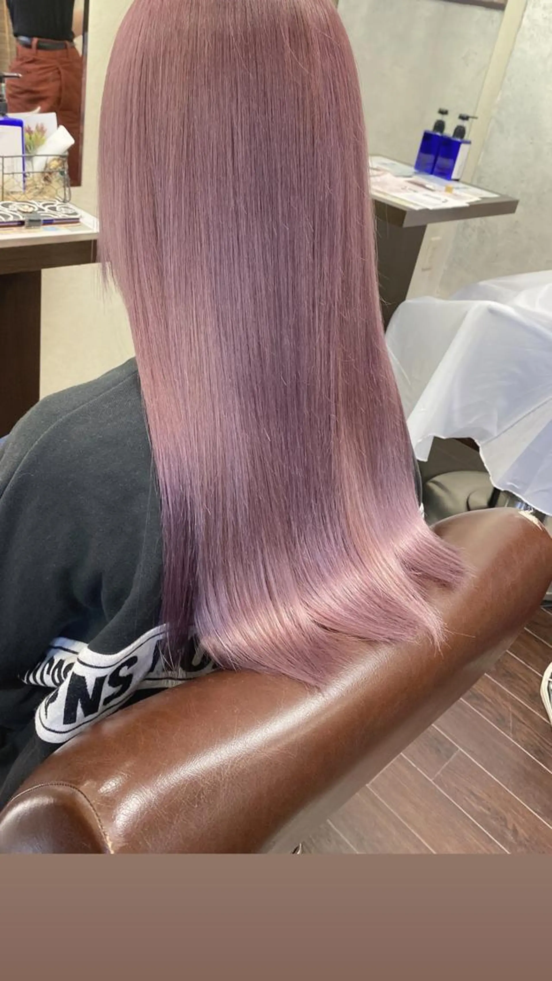 ロング アッシュ ピンクラベンダー ヘアカラー 具志 正太のヘアスタイル