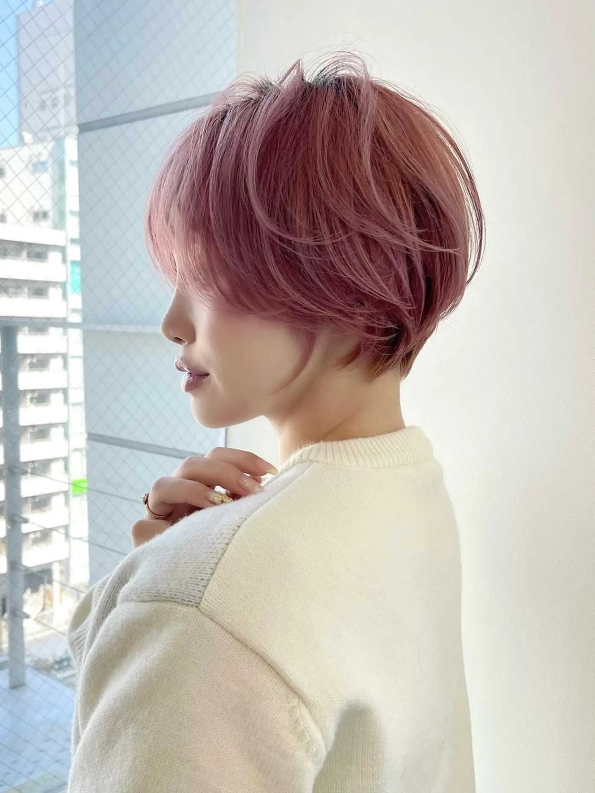 ショート 丸みショート イエローカラー 韓国風ヘア ショートヘア ヘアカラー トリートメント ショート・ボブ特化 mahoのその他イメージ